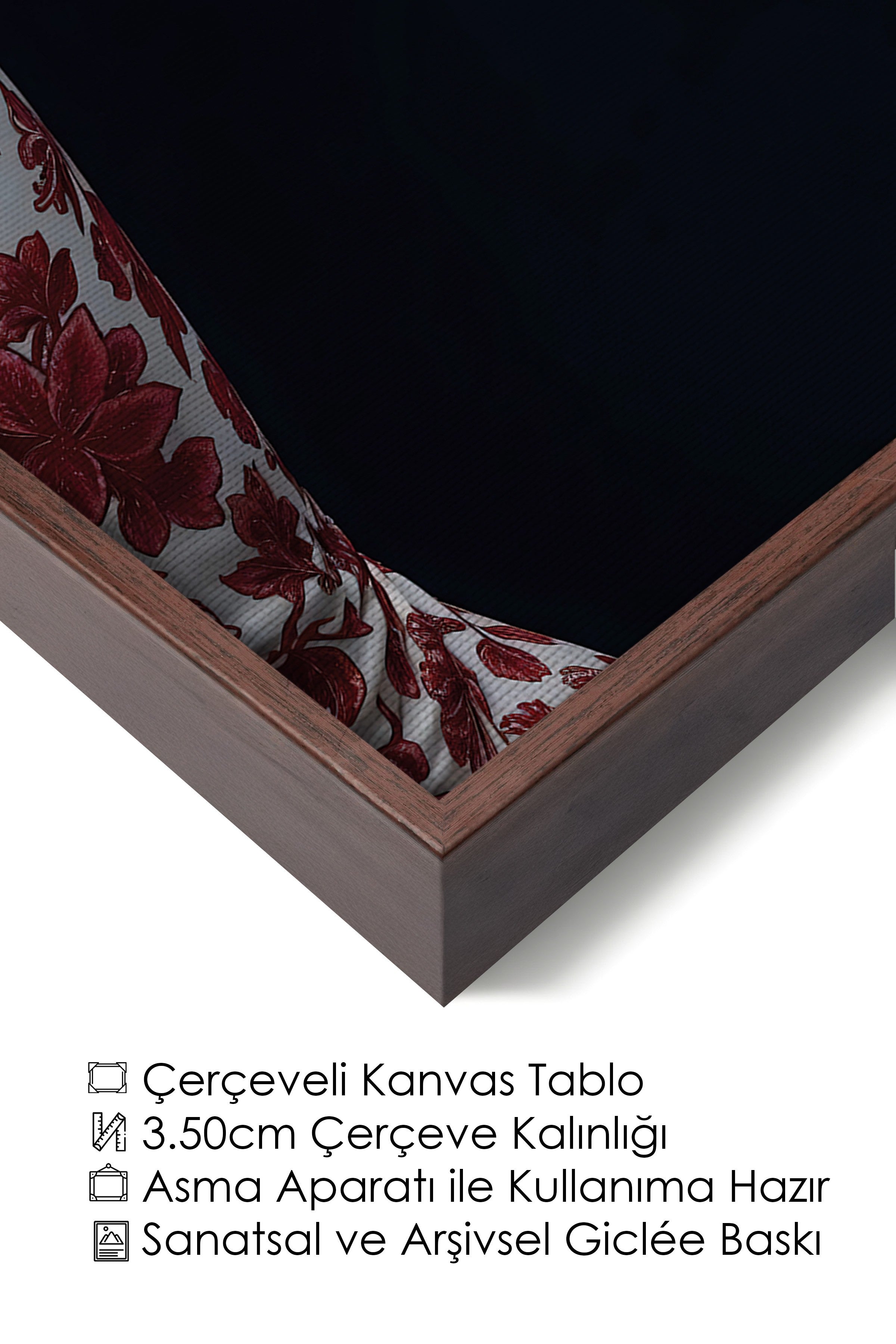 Duvar Tablosu, Lüks Kahverengi Çerçeveli Kanvas Tablo, Ritüel Serisi, Zürafa Tablo, NO:115260