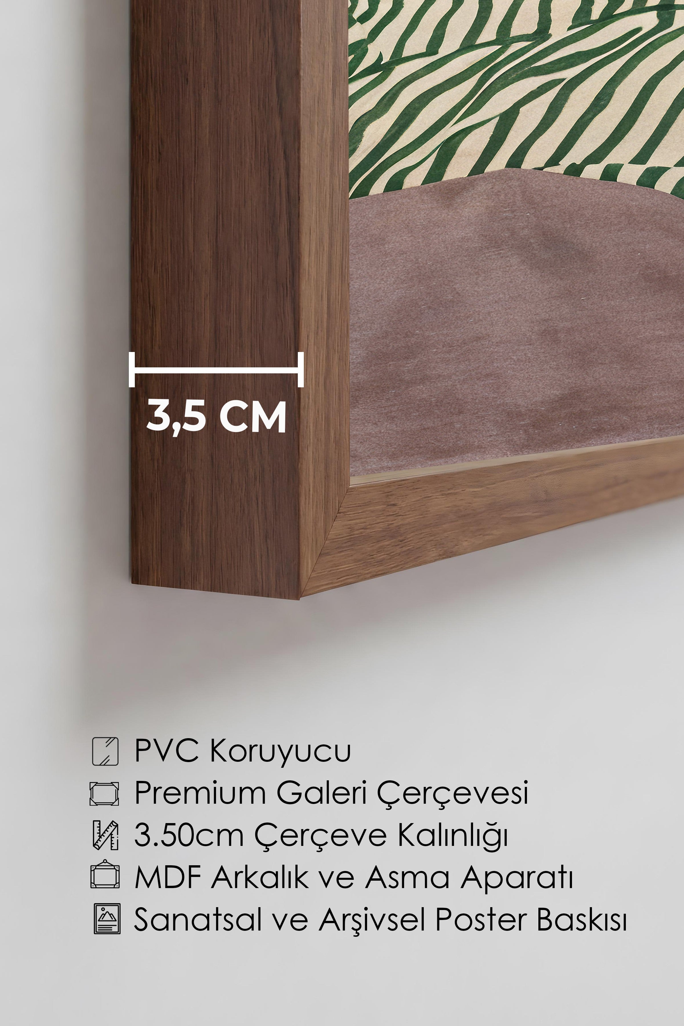 Duvar Tablosu, Lüks Kahverengi Çerçeveli Tablo ve Poster, Ritüel Serisi, Maximalist Tablo, NO:115195