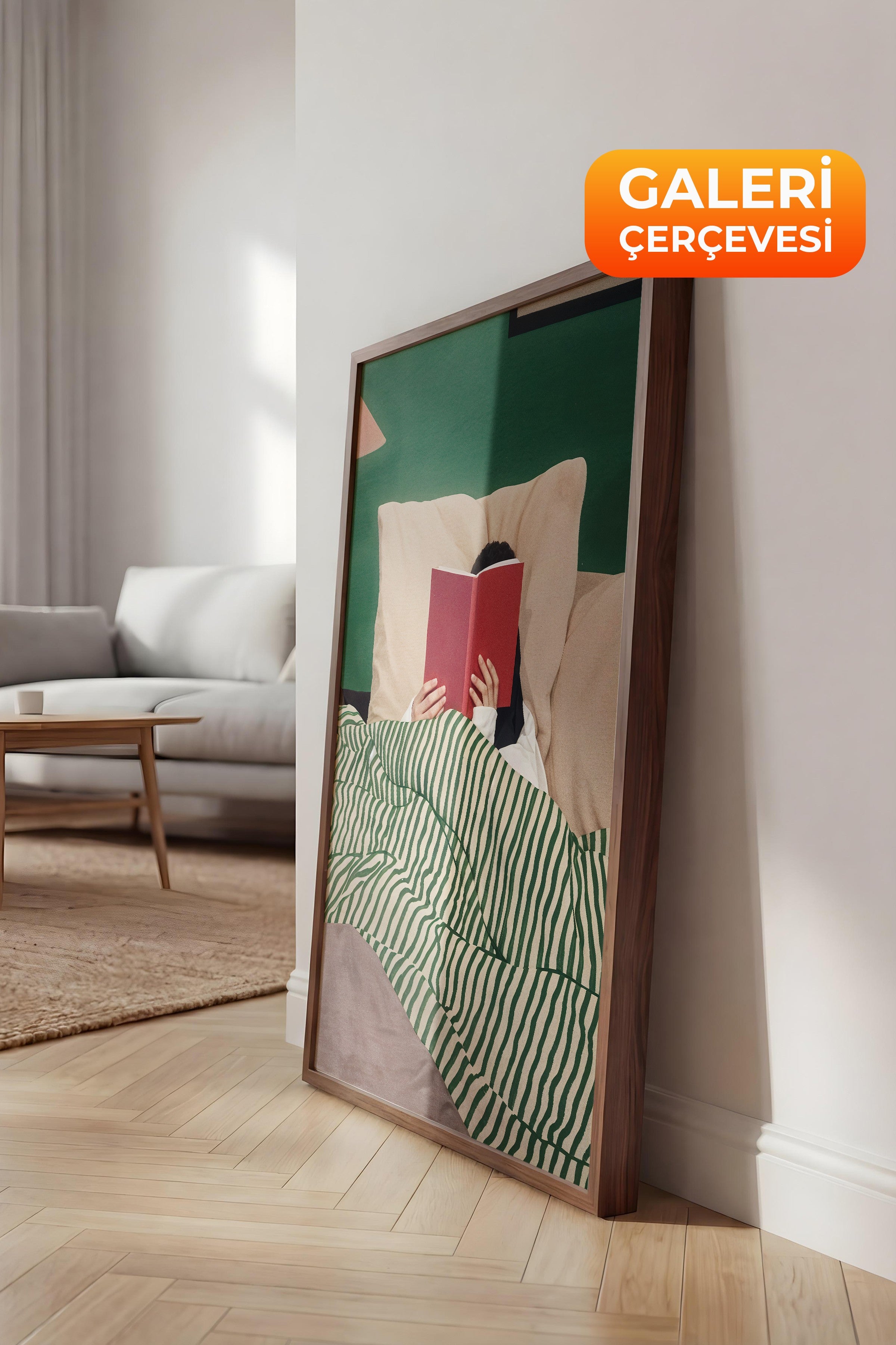Duvar Tablosu, Lüks Kahverengi Çerçeveli Tablo ve Poster, Ritüel Serisi, Maximalist Tablo, NO:115195