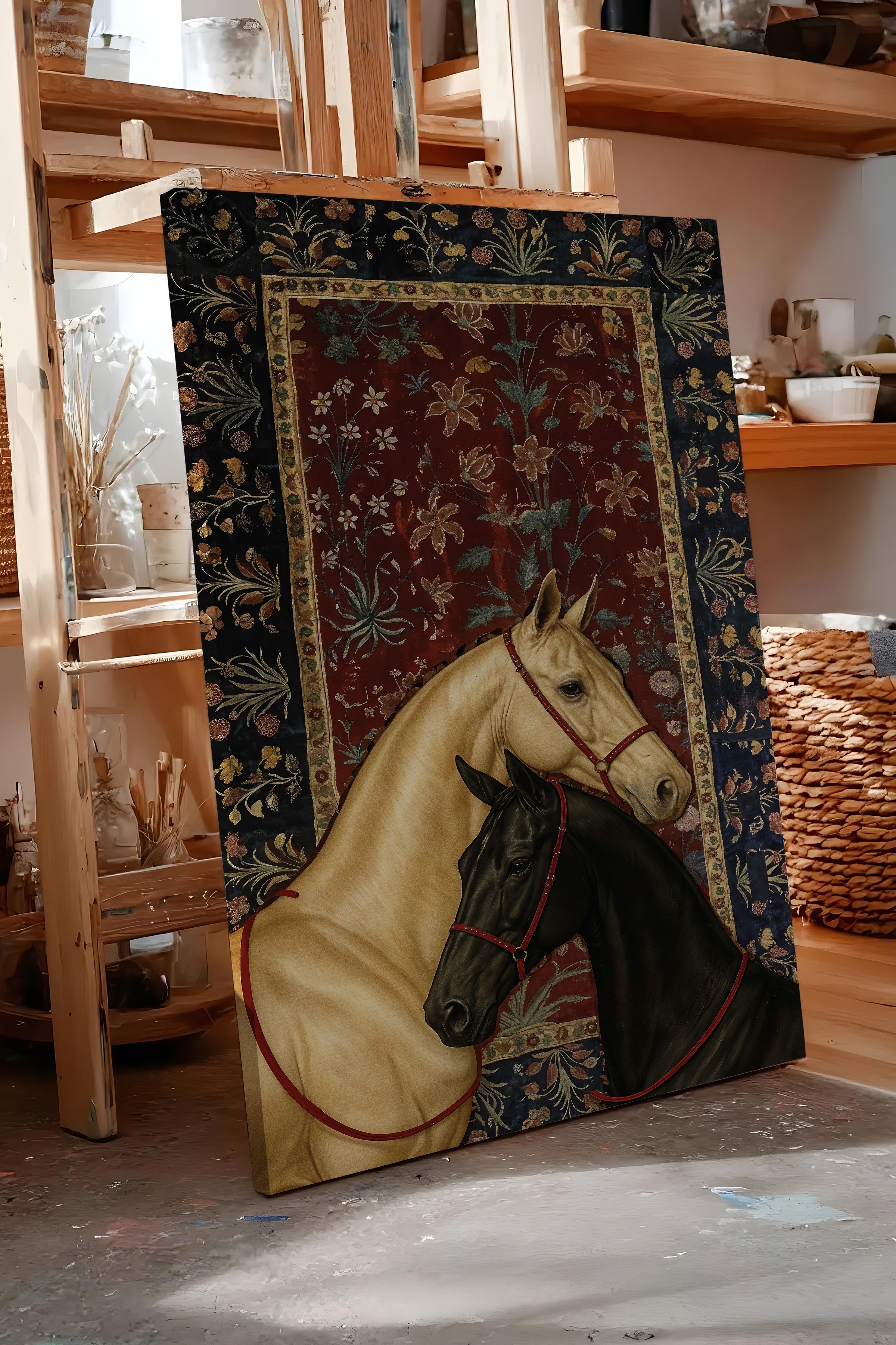 Duvar Tablosu, Lüks Kanvas Tablo, Ritüel Serisi, At Tablo, NO:115197