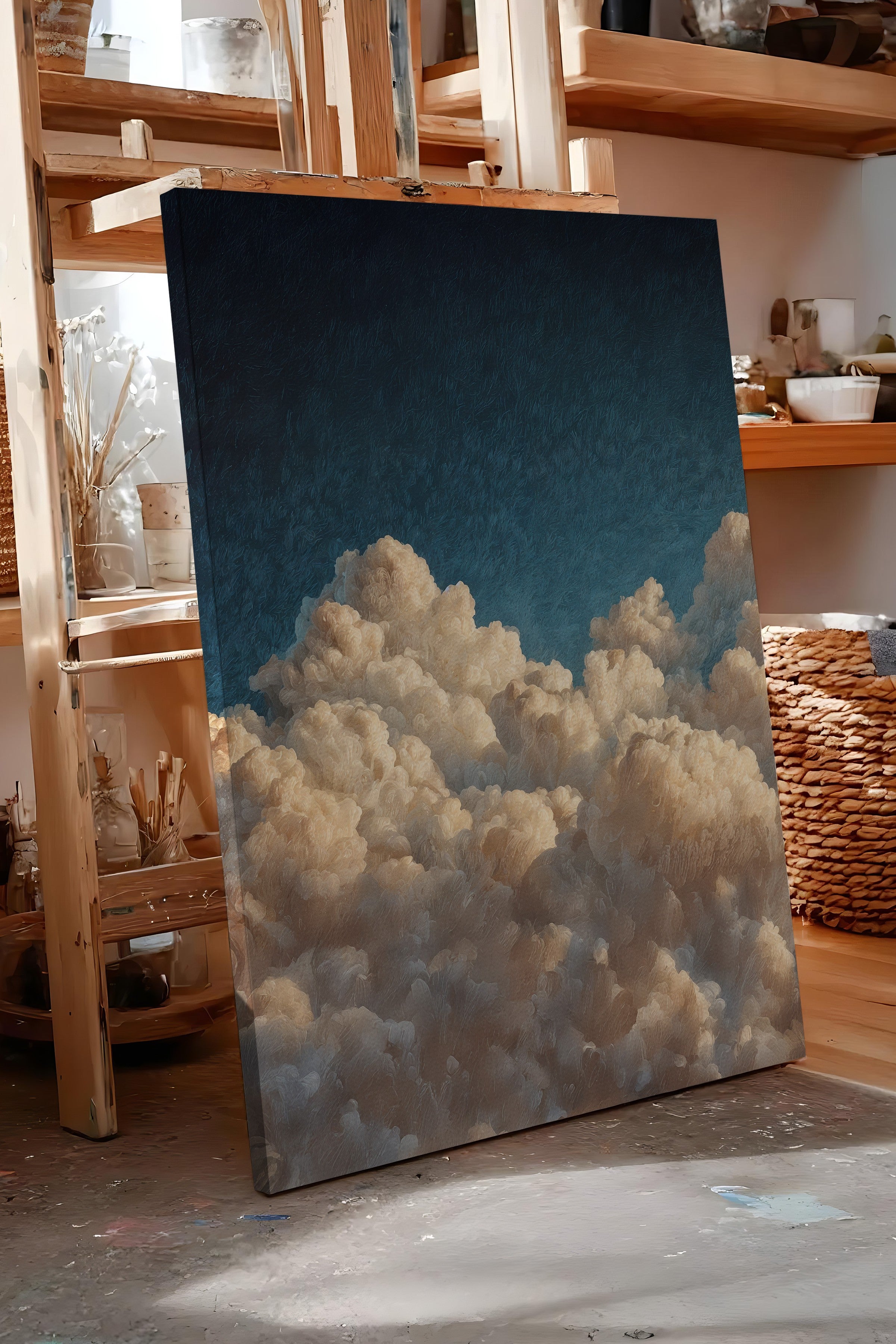 Duvar Tablosu, Lüks Kanvas Tablo, Ritüel Serisi, Bulut Tablo, NO:115242