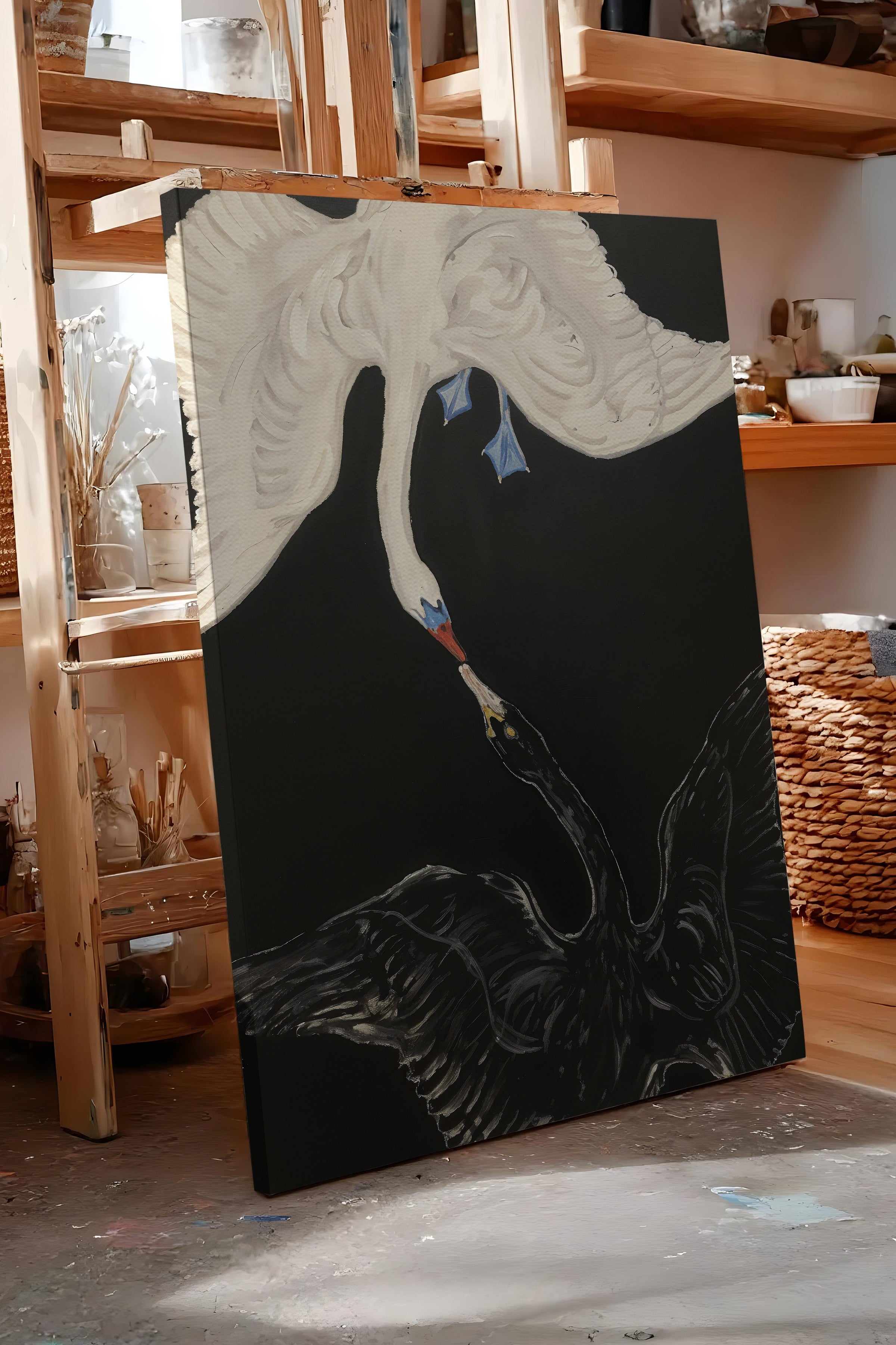 Duvar Tablosu, Lüks Kanvas Tablo, Ritüel Serisi, Kuş Tablo, NO:115199