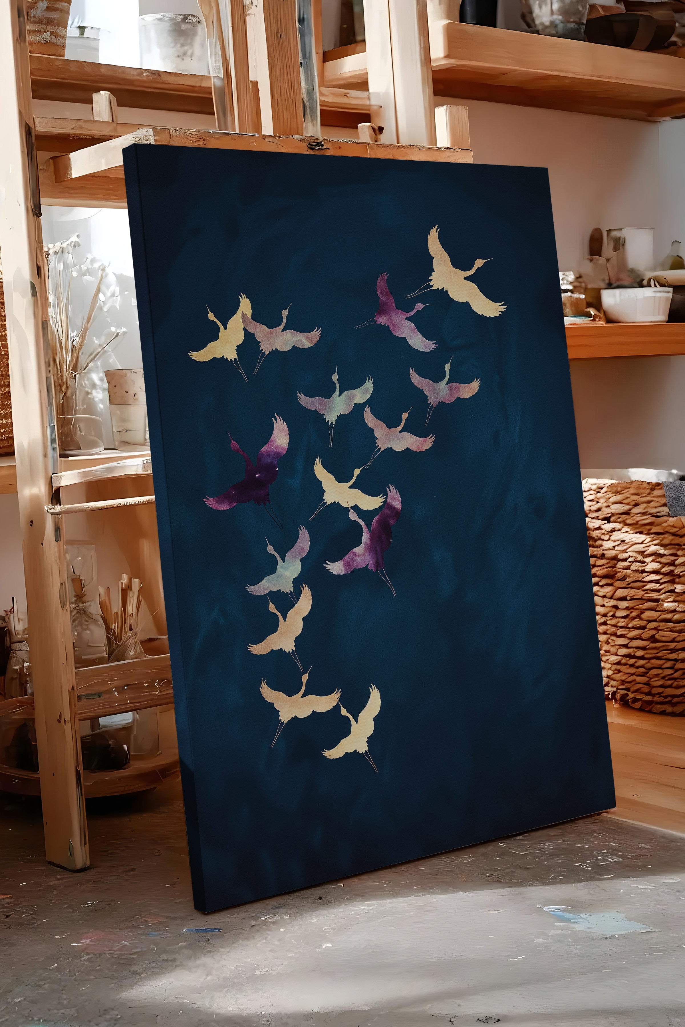 Duvar Tablosu, Lüks Kanvas Tablo, Ritüel Serisi, Kuş Tablo, NO:115200