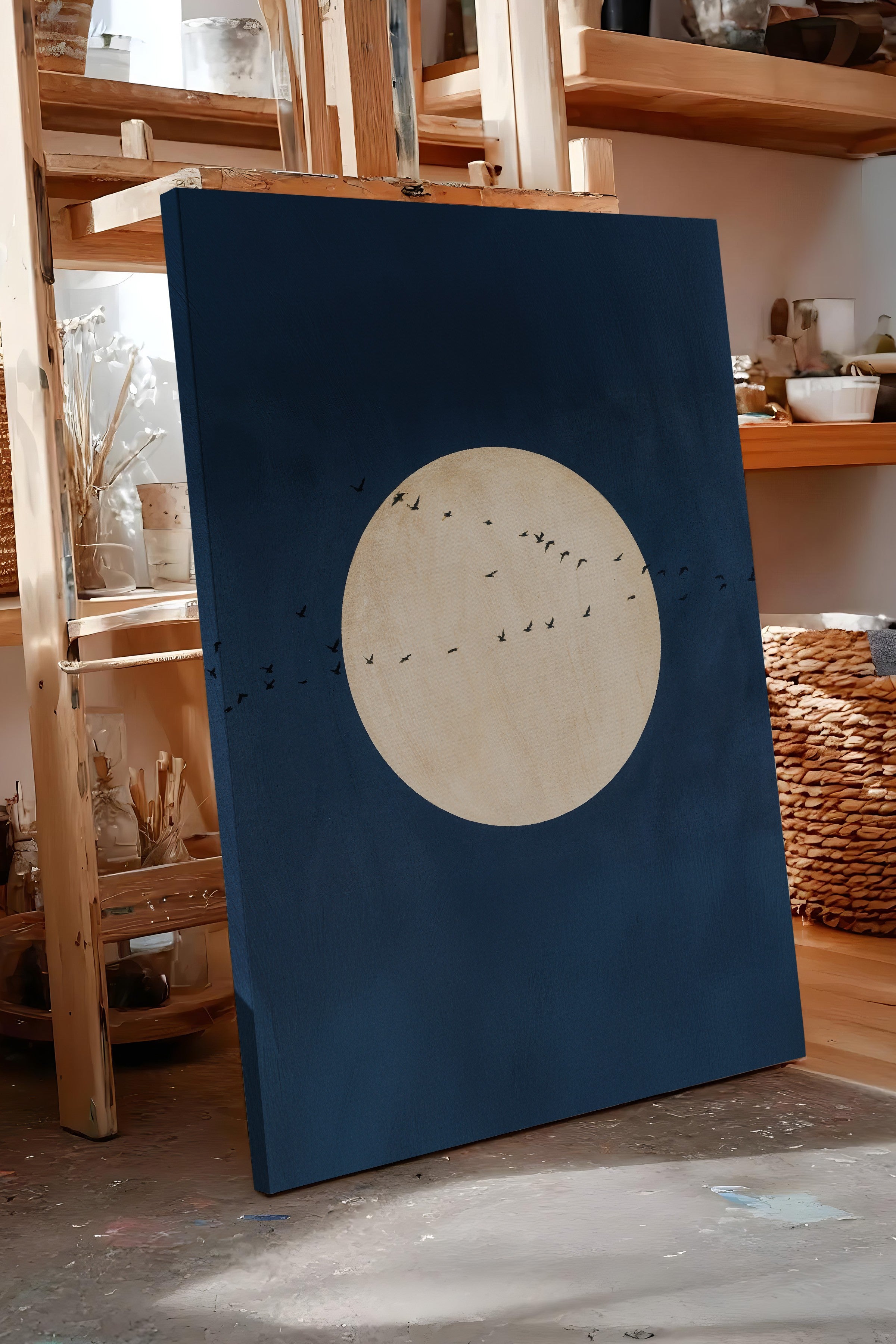 Duvar Tablosu, Lüks Kanvas Tablo, Ritüel Serisi, Kuş Tablo, NO:115212