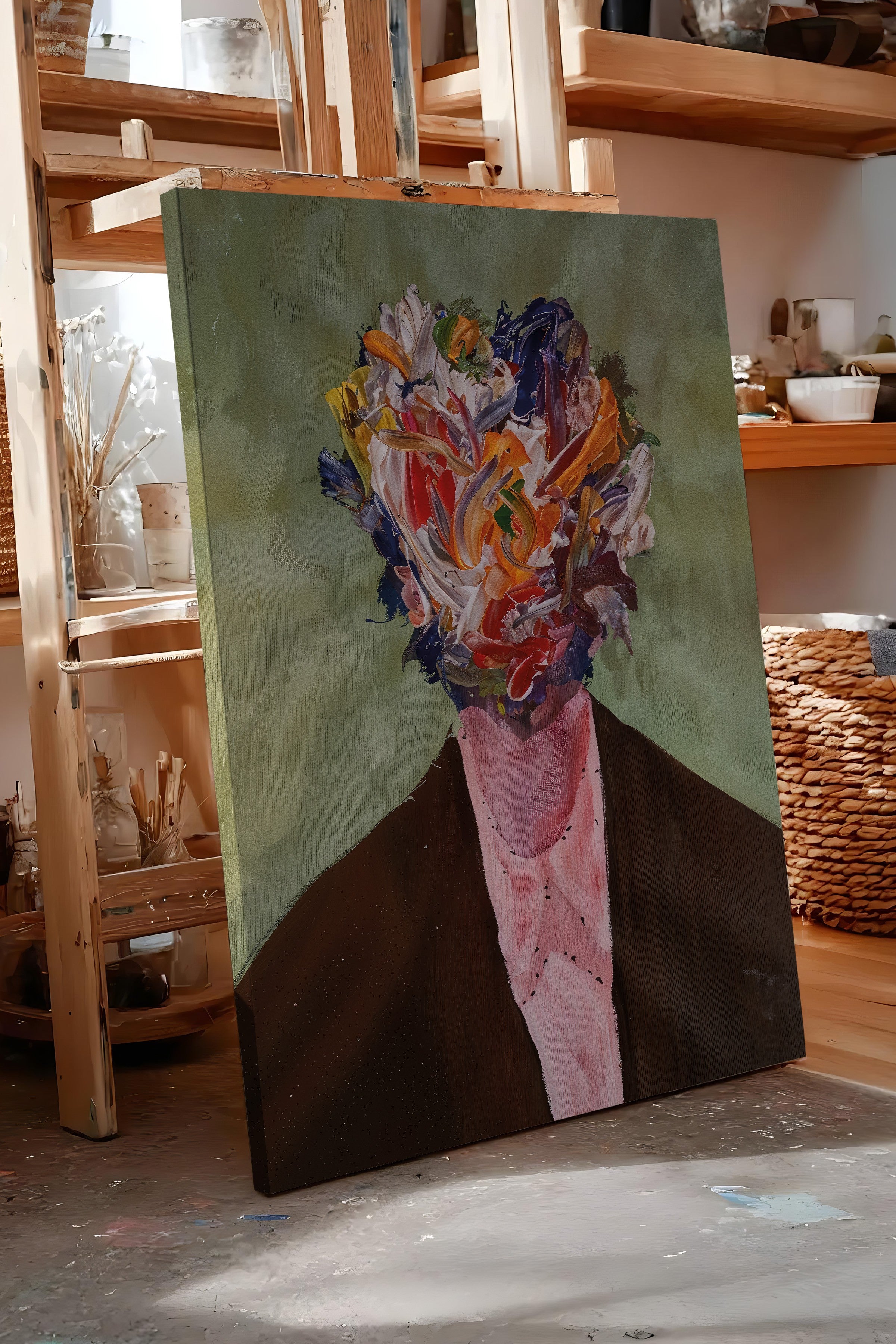 Duvar Tablosu, Lüks Kanvas Tablo, Ritüel Serisi, Maximalist Tablo, NO:115194