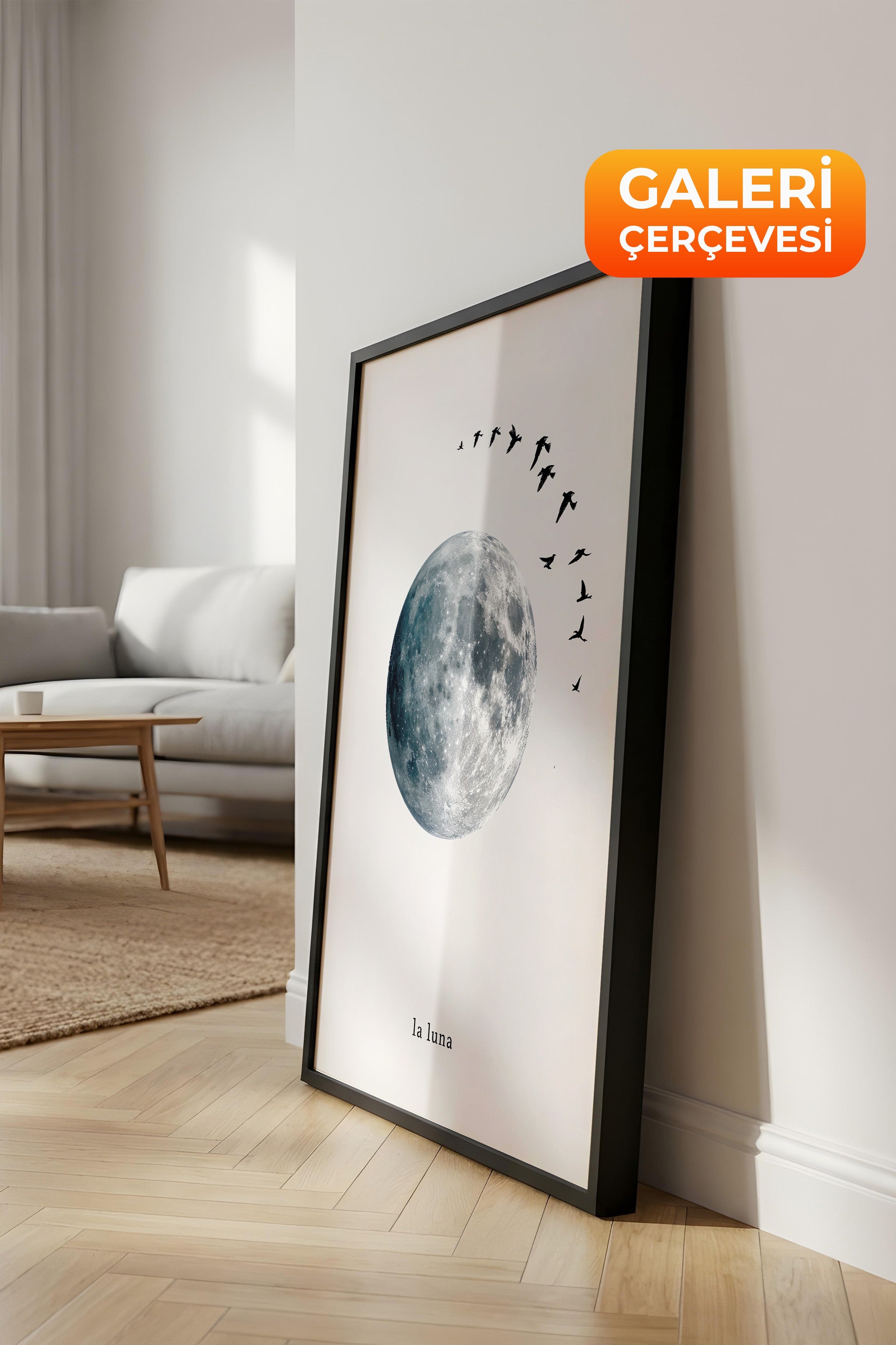 Duvar Tablosu, Lüks Siyah Çerçeveli Tablo ve Poster, Ritüel Serisi, Kuş Tablo, NO:115227