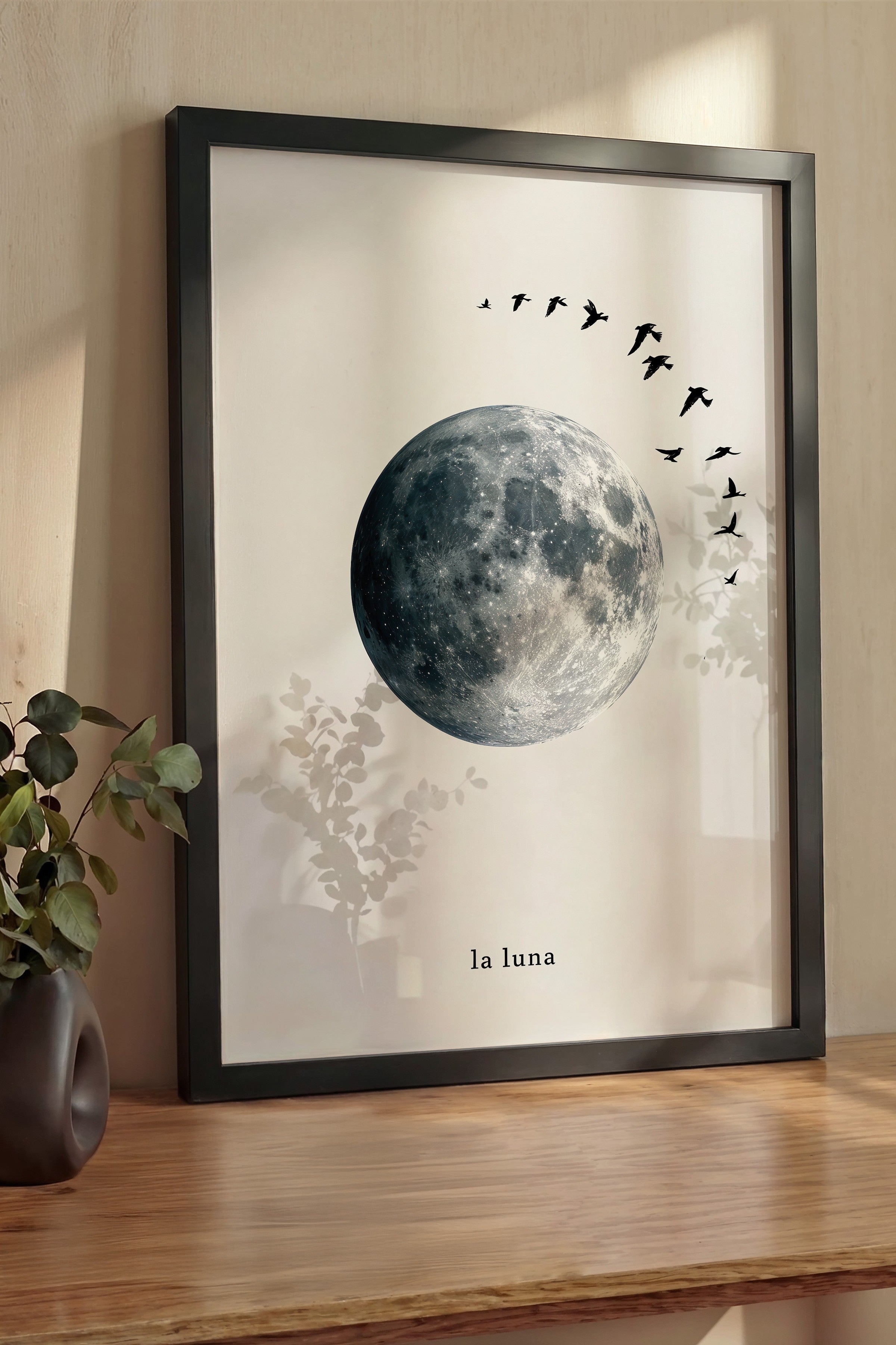 Duvar Tablosu, Lüks Siyah Çerçeveli Tablo ve Poster, Ritüel Serisi, Kuş Tablo, NO:115227