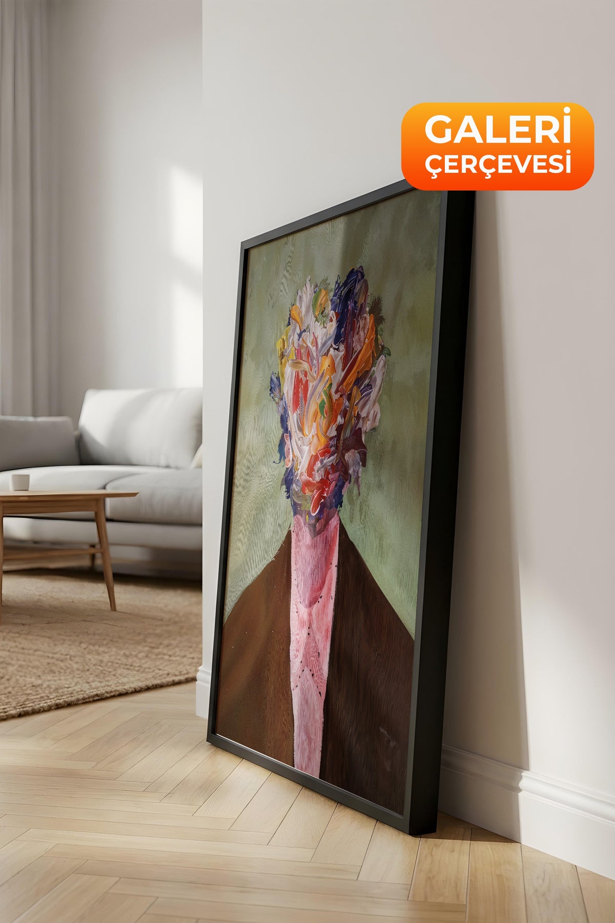 Duvar Tablosu, Lüks Siyah Çerçeveli Tablo ve Poster, Ritüel Serisi, Maximalist Tablo, NO:115194