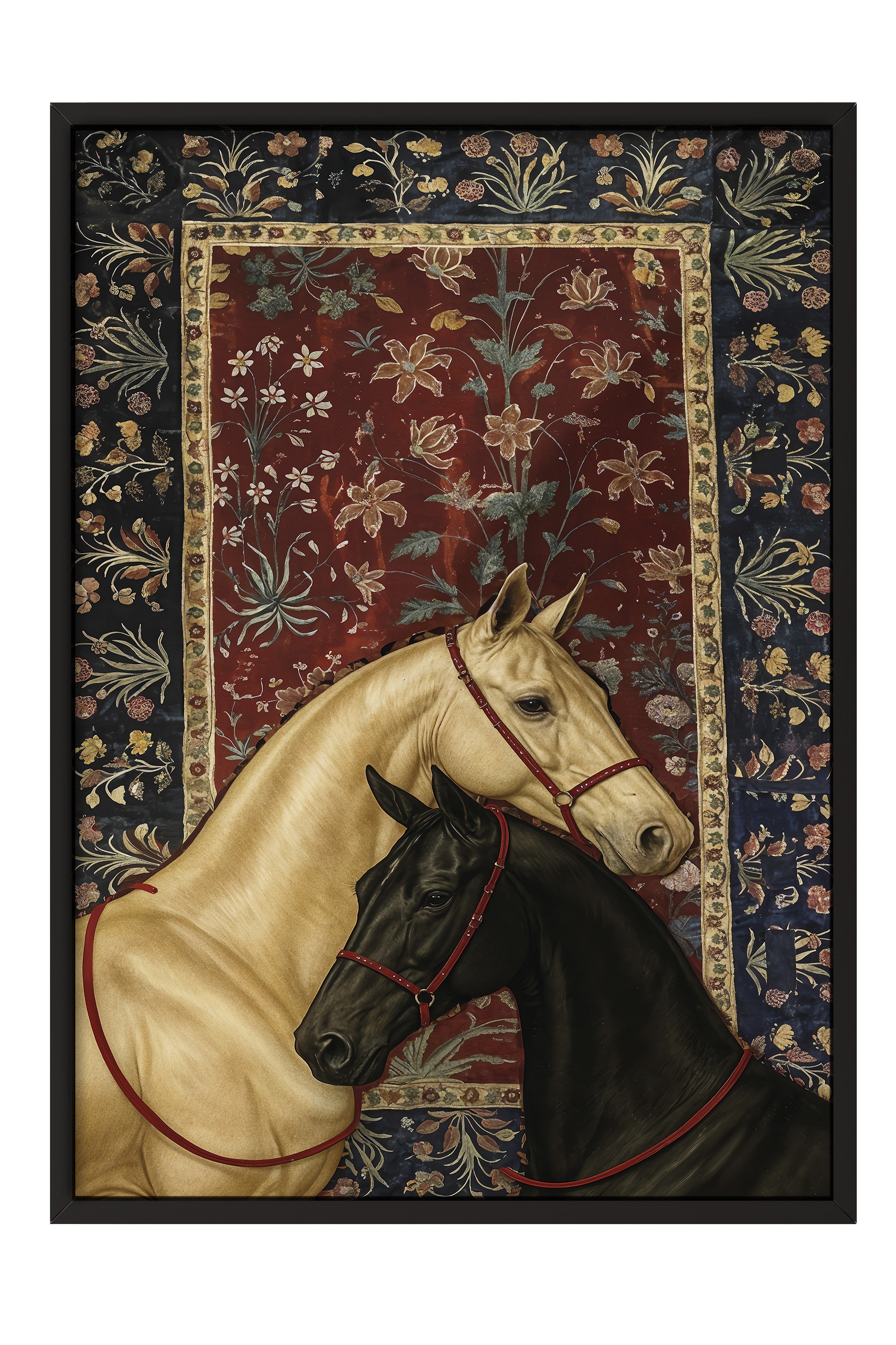 Duvar Tablosu, Siyah Çerçeveli Tablo ve Poster, Ritüel Serisi, At Tablo, NO:115197
