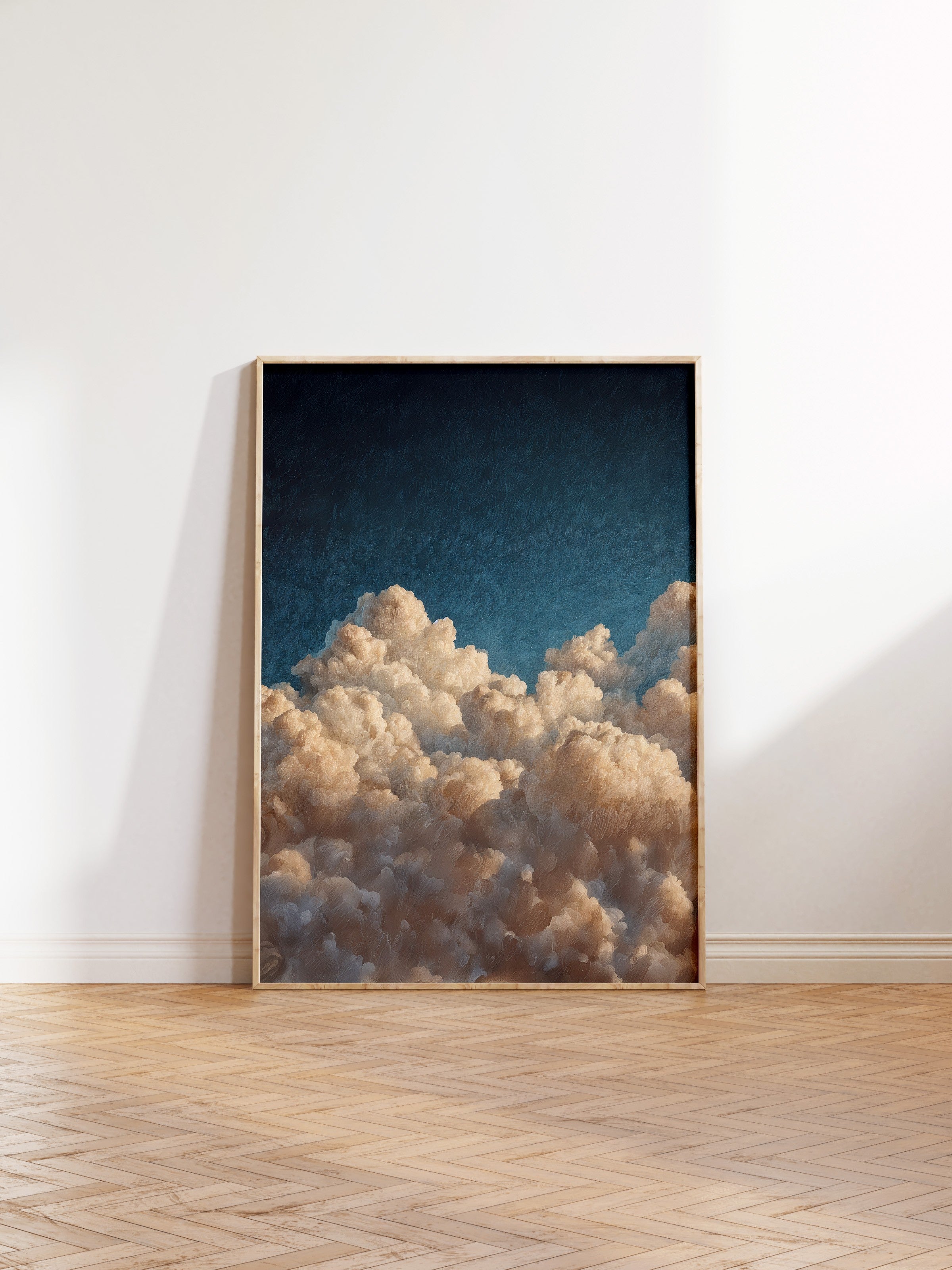 Duvar Tablosu, Ahşap Çerçeveli Tablo ve Poster, Ritüel Serisi, Bulut Tablo, NO:115242