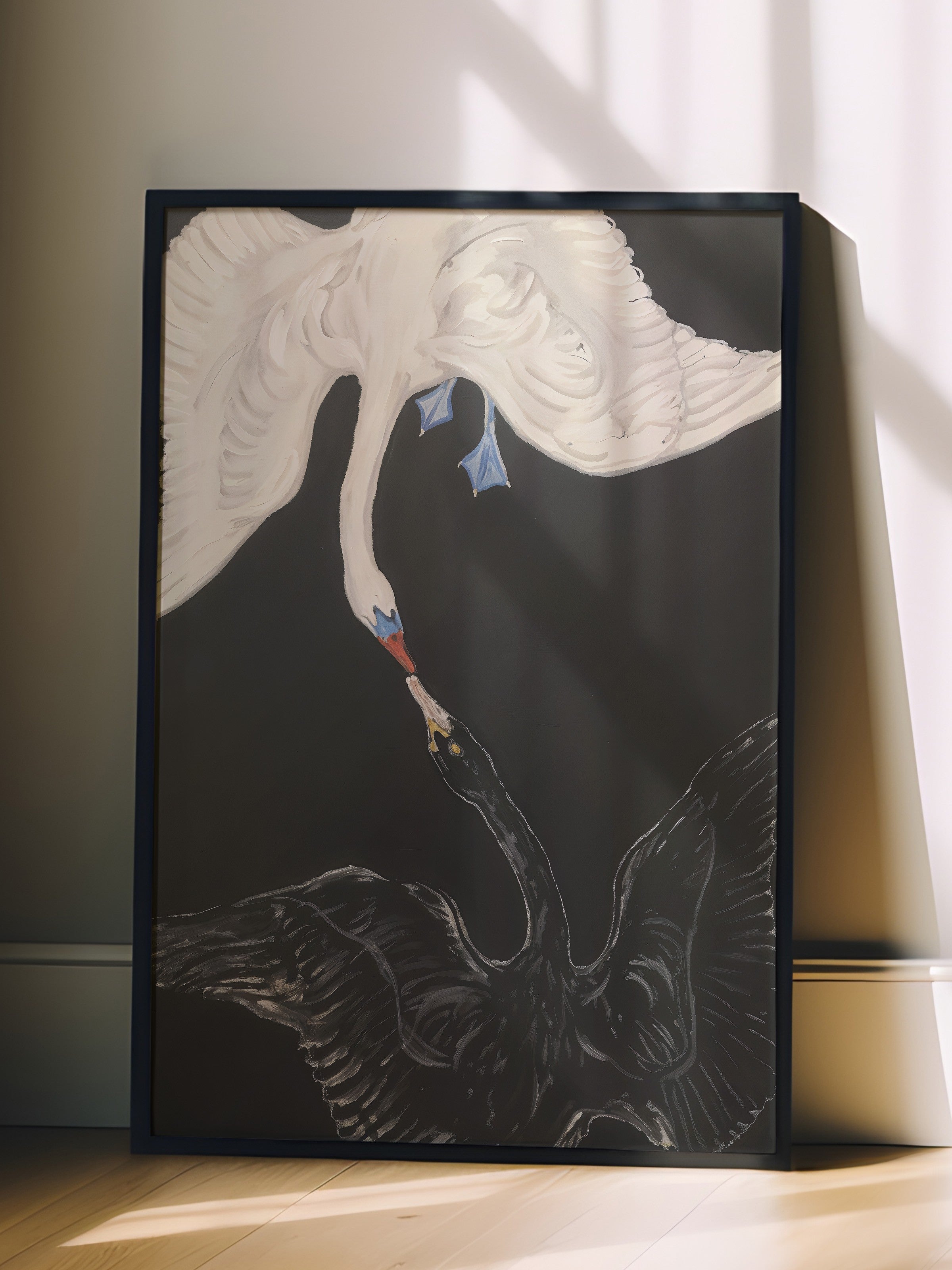 Duvar Tablosu, Siyah Çerçeveli Tablo ve Poster, Ritüel Serisi, Kuş Tablo, NO:115199