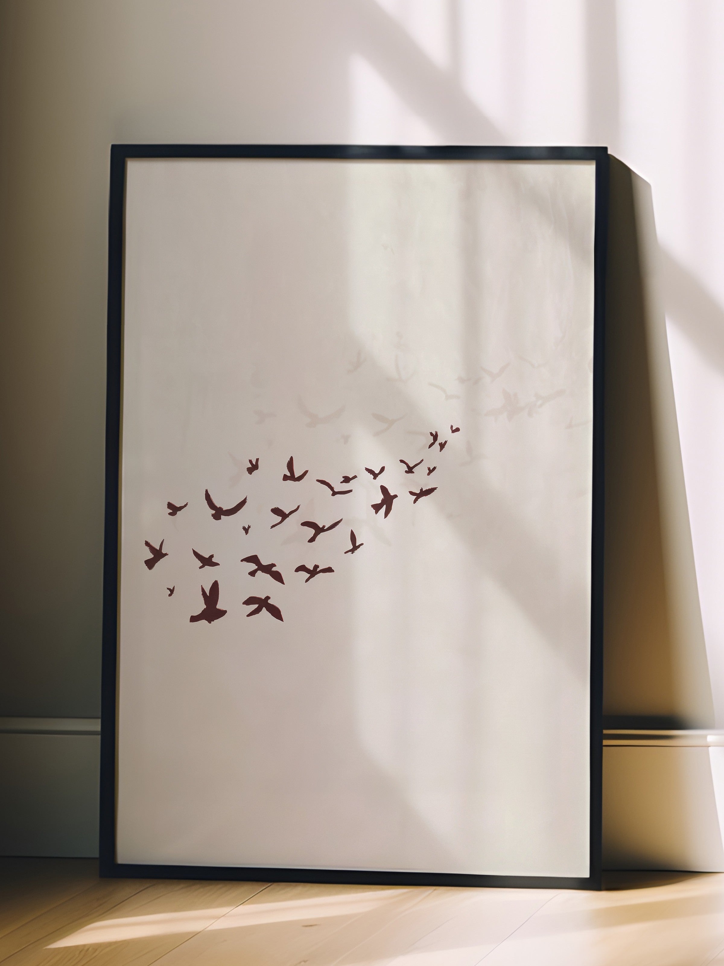 Duvar Tablosu, Siyah Çerçeveli Tablo ve Poster, Ritüel Serisi, Kuş Tablo, NO:115204