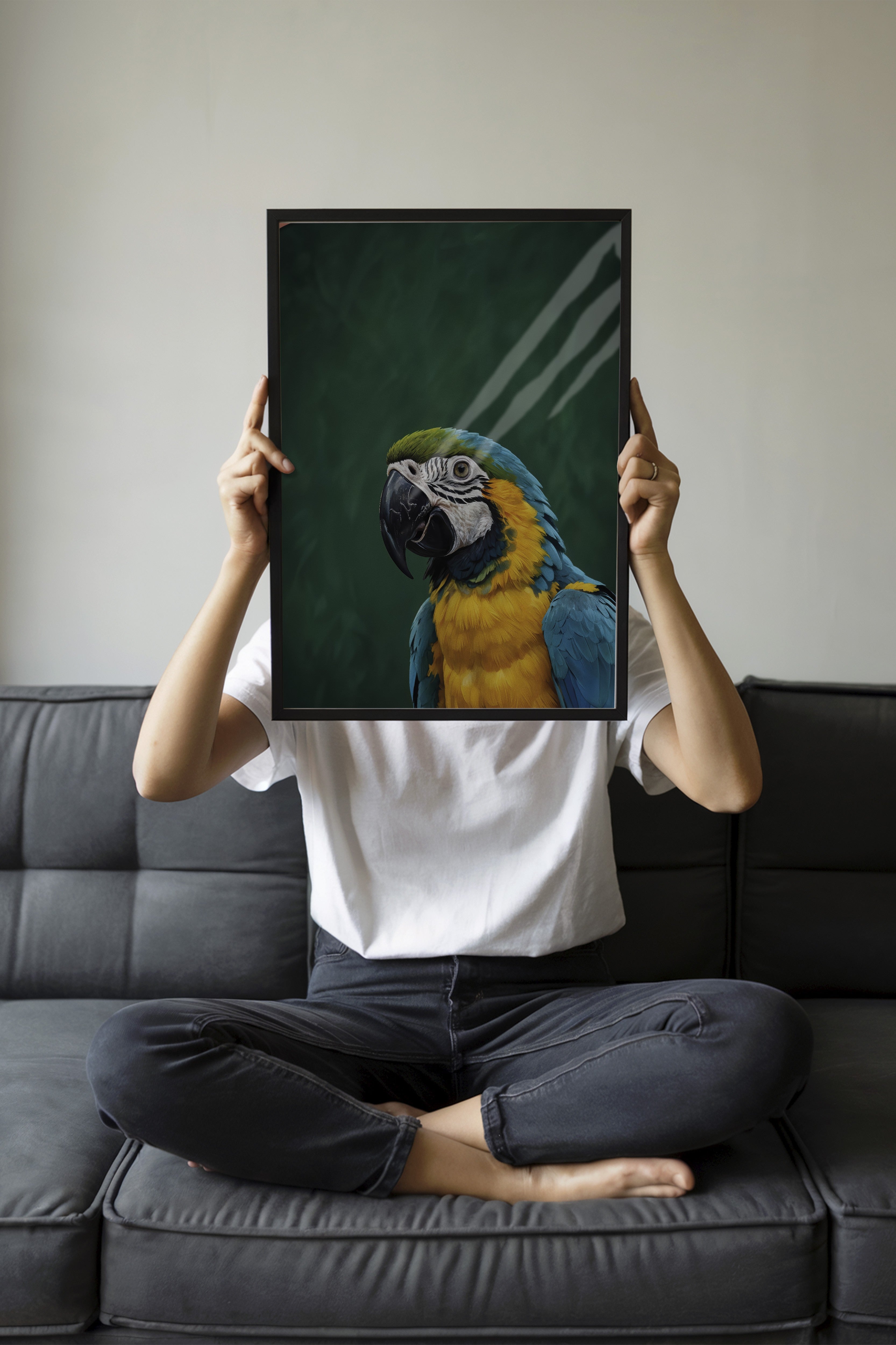 Duvar Tablosu, Siyah Çerçeveli Tablo ve Poster, Ritüel Serisi, Kuş Tablo, NO:115207