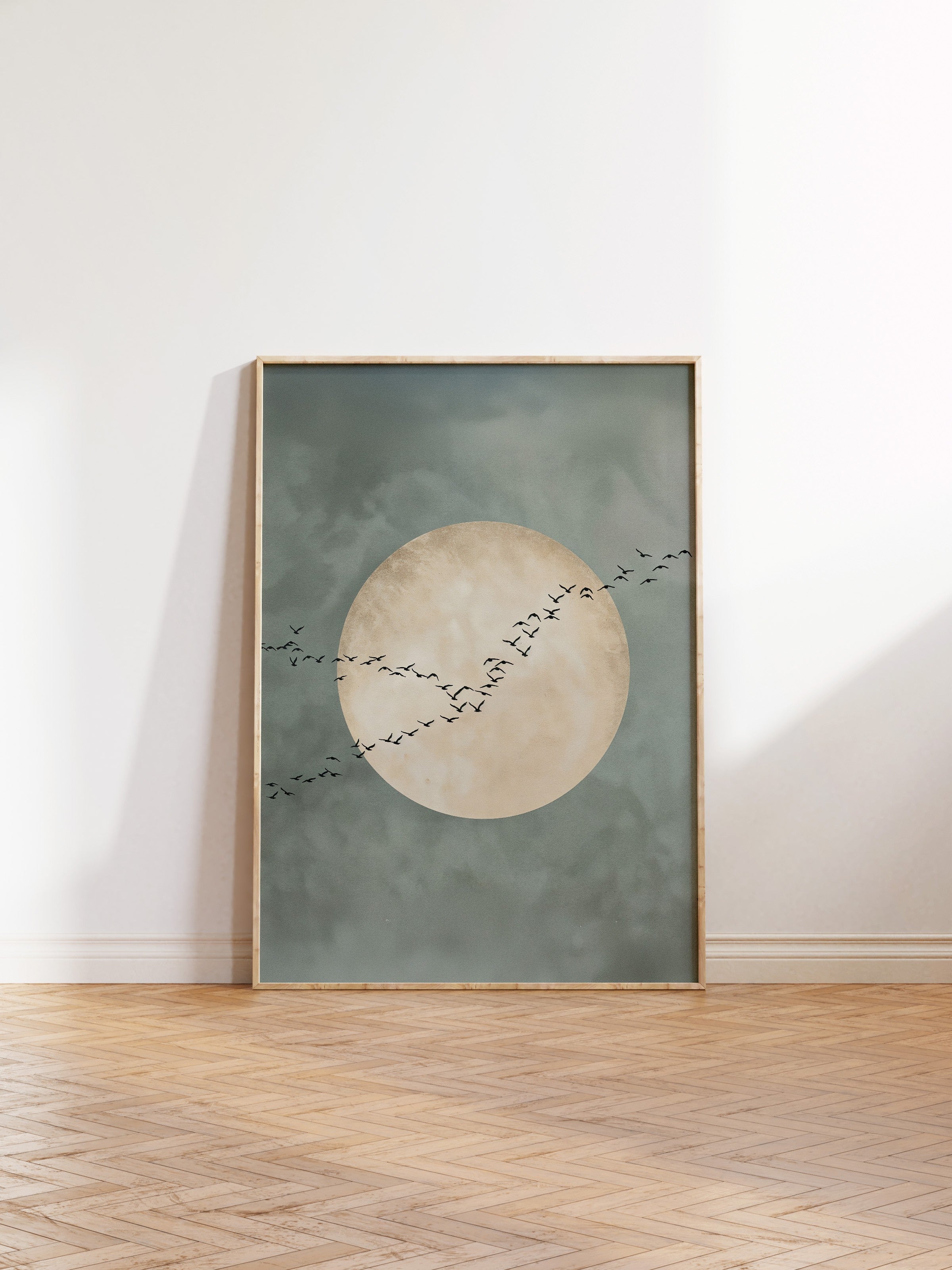 Duvar Tablosu, Ahşap Çerçeveli Tablo ve Poster, Ritüel Serisi, Kuş Tablo, NO:115213