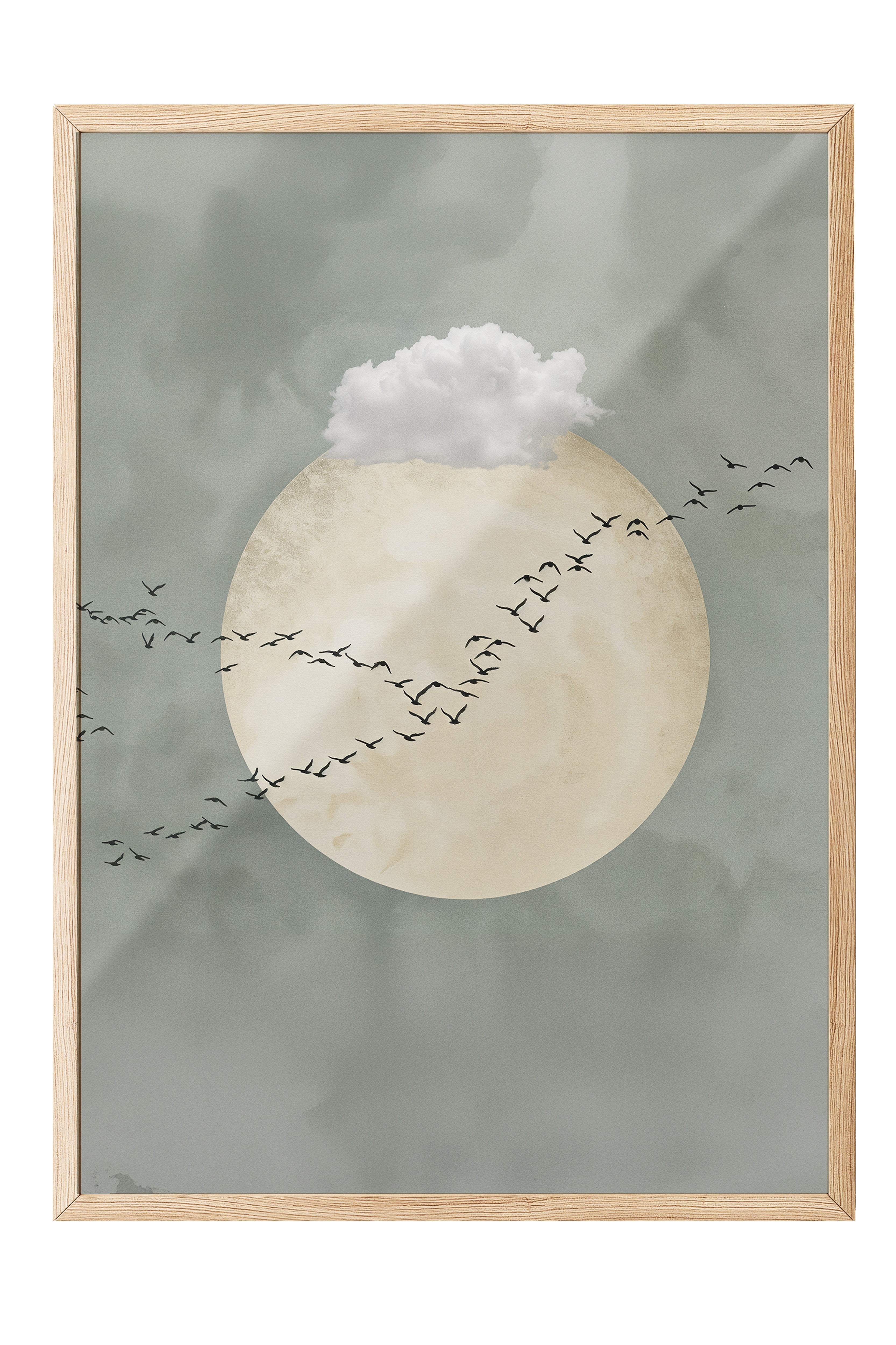 Duvar Tablosu, Ahşap Çerçeveli Tablo ve Poster, Ritüel Serisi, Kuş Tablo, NO:115221