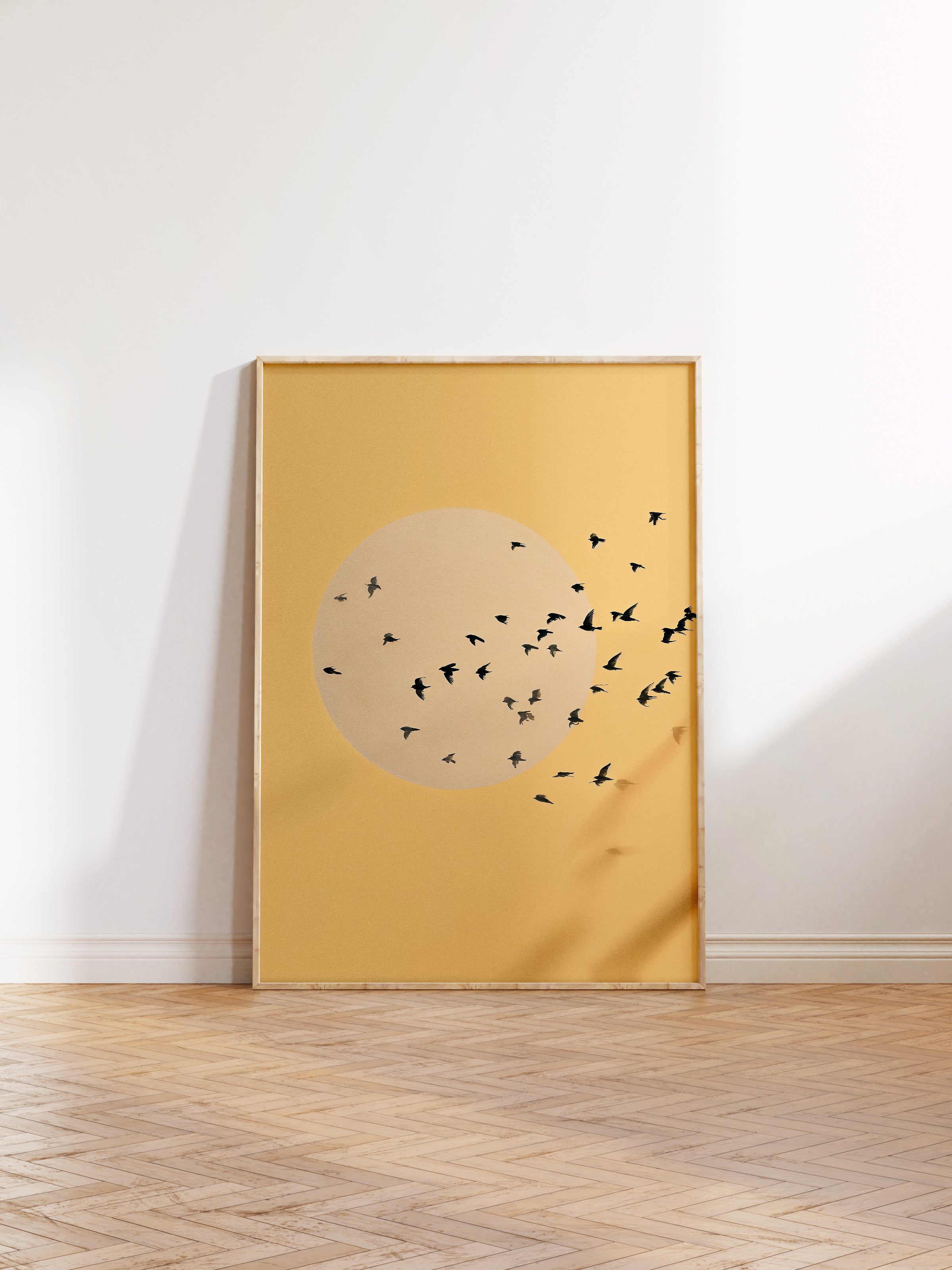 Duvar Tablosu, Ahşap Çerçeveli Tablo ve Poster, Ritüel Serisi, Kuş Tablo, NO:115224