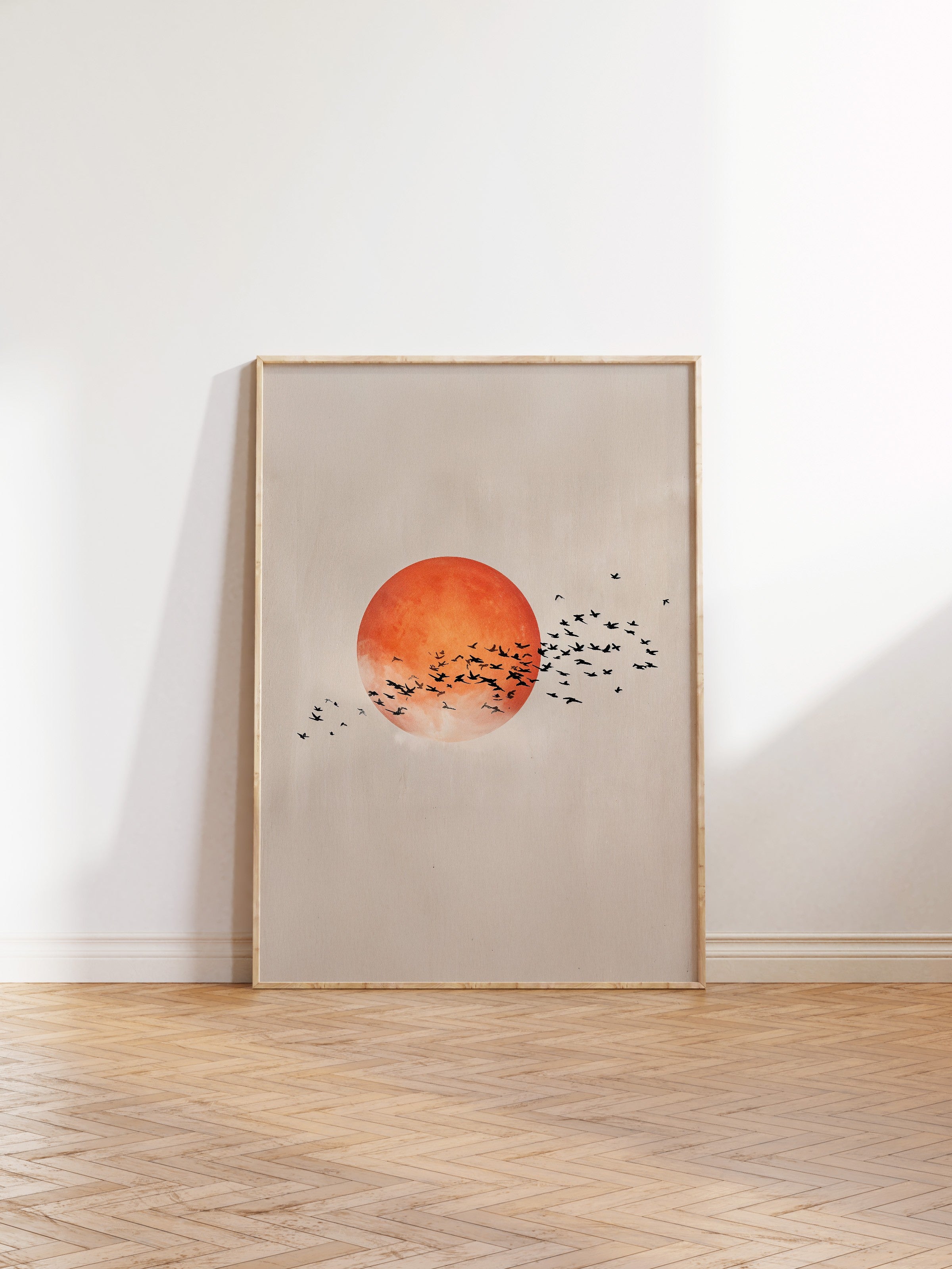 Duvar Tablosu, Ahşap Çerçeveli Tablo ve Poster, Ritüel Serisi, Kuş Tablo, NO:115231