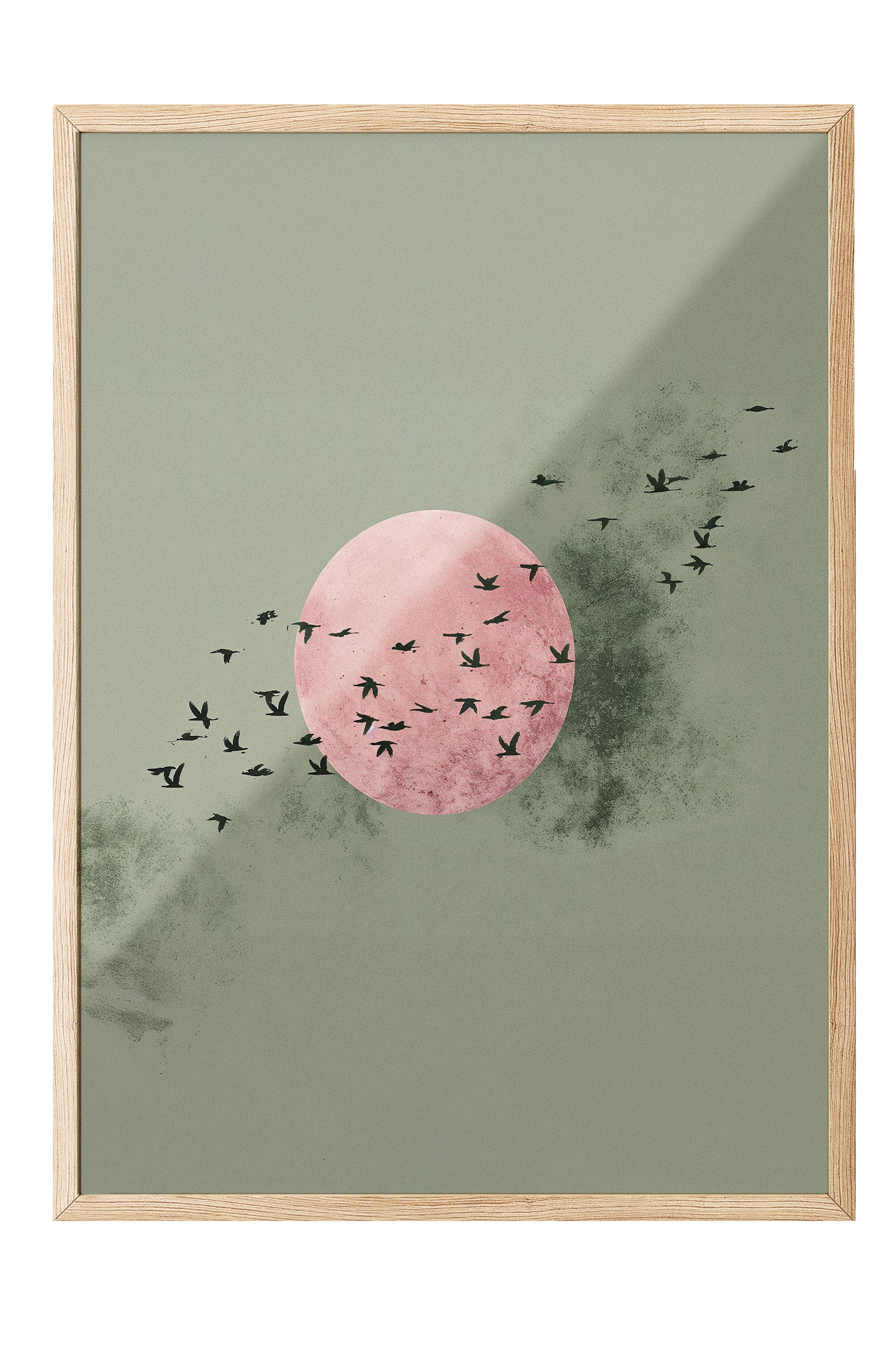 Duvar Tablosu, Ahşap Çerçeveli Tablo ve Poster, Ritüel Serisi, Kuş Tablo, NO:115234