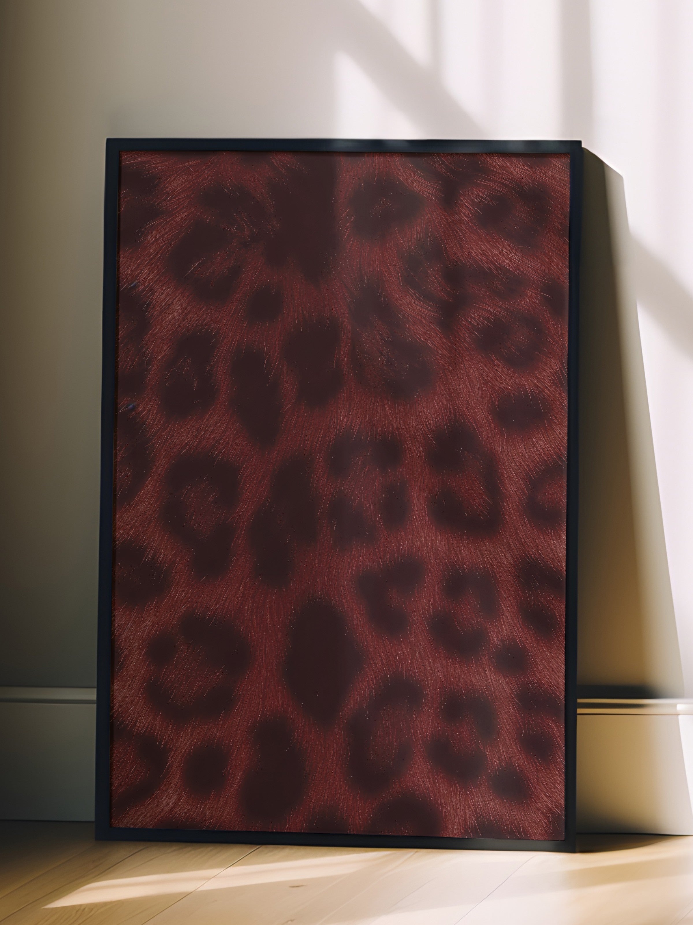 Duvar Tablosu, Siyah Çerçeveli Tablo ve Poster, Ritüel Serisi, Leopar Tablo, NO:115237