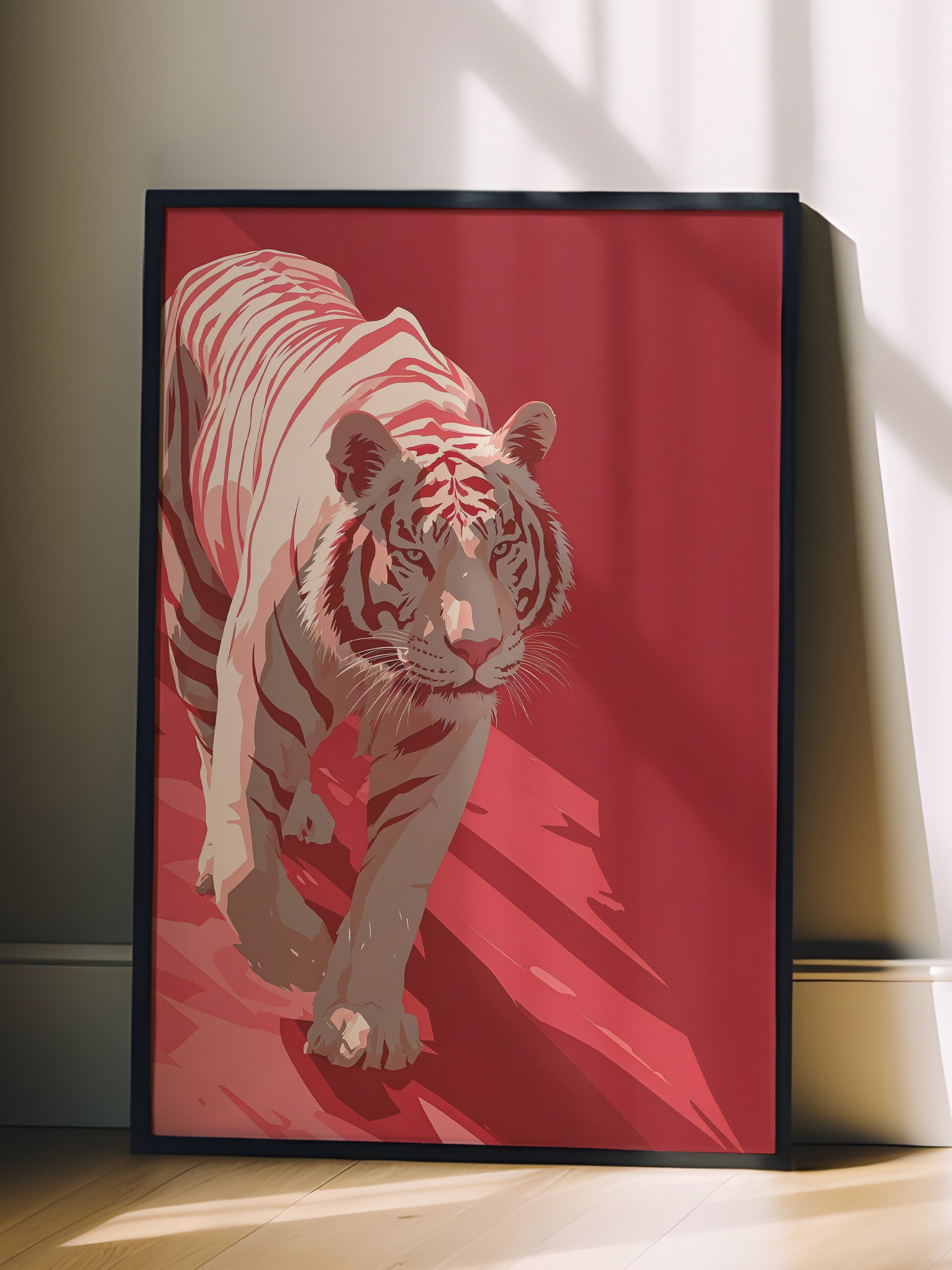 Duvar Tablosu, Siyah Çerçeveli Tablo ve Poster, Ritüel Serisi, Leopar Tablo, NO:115262