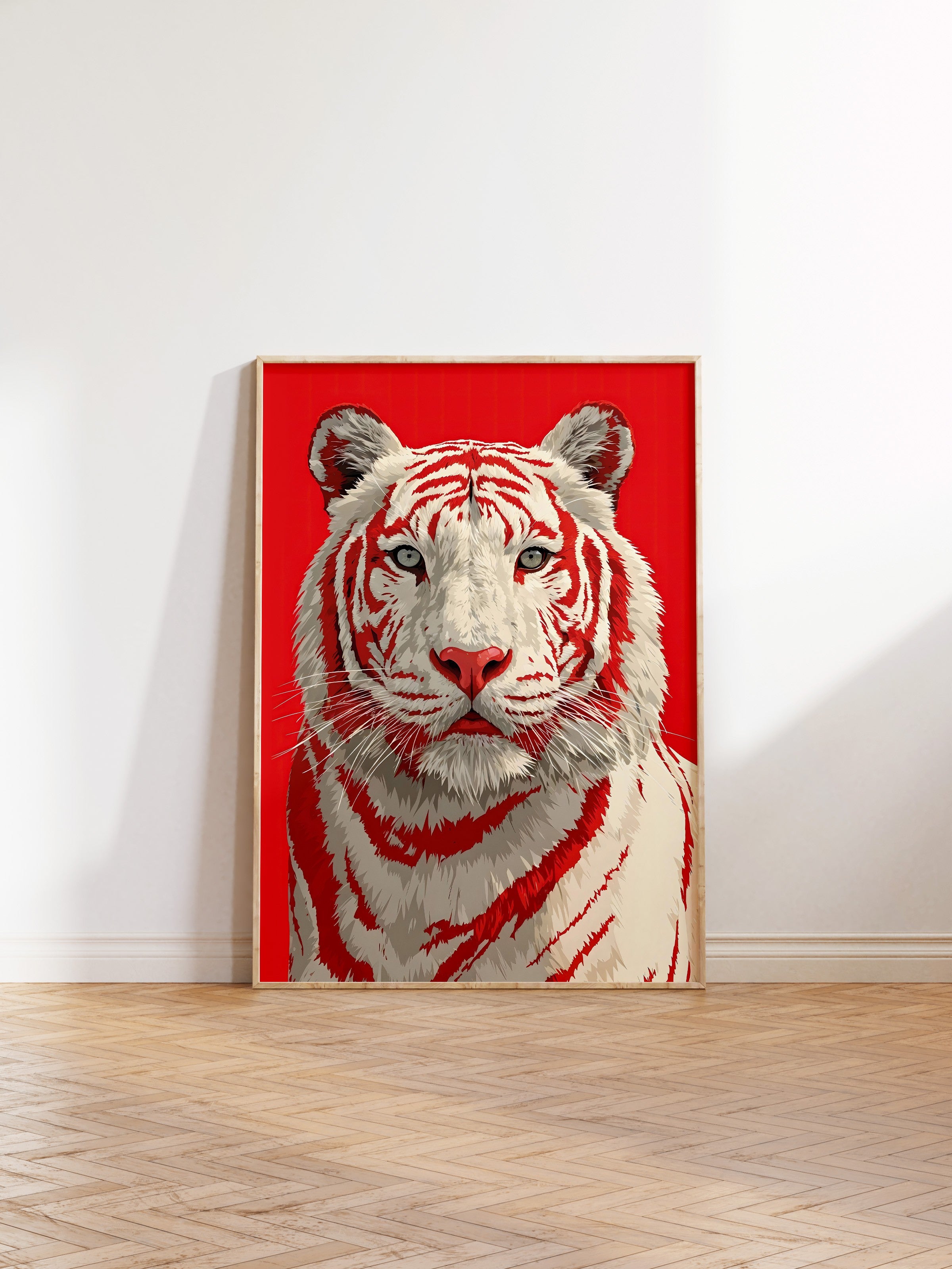 Duvar Tablosu, Ahşap Çerçeveli Tablo ve Poster, Ritüel Serisi, Leopar Tablo, NO:115275
