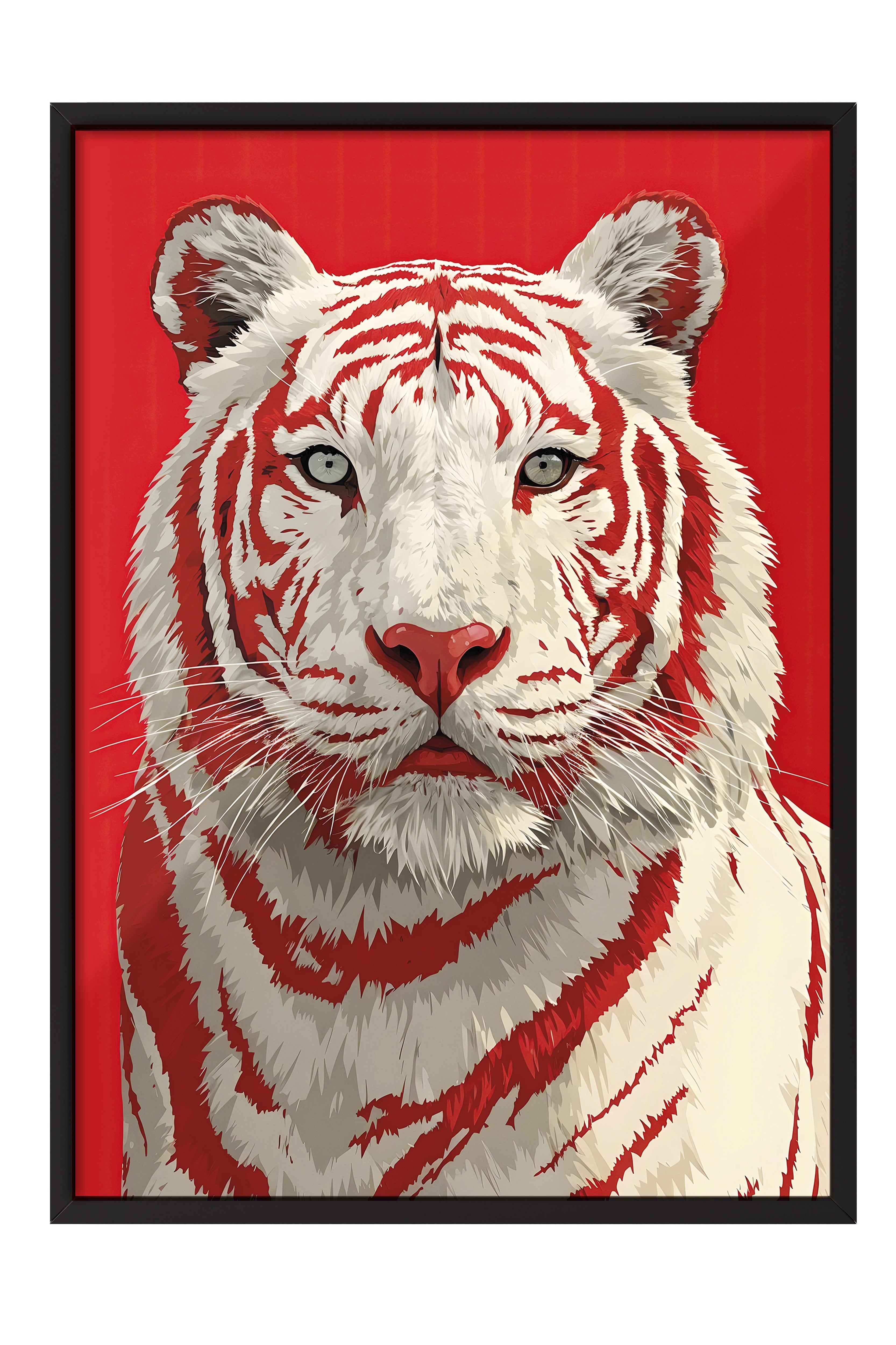 Duvar Tablosu, Siyah Çerçeveli Tablo ve Poster, Ritüel Serisi, Leopar Tablo, NO:115275
