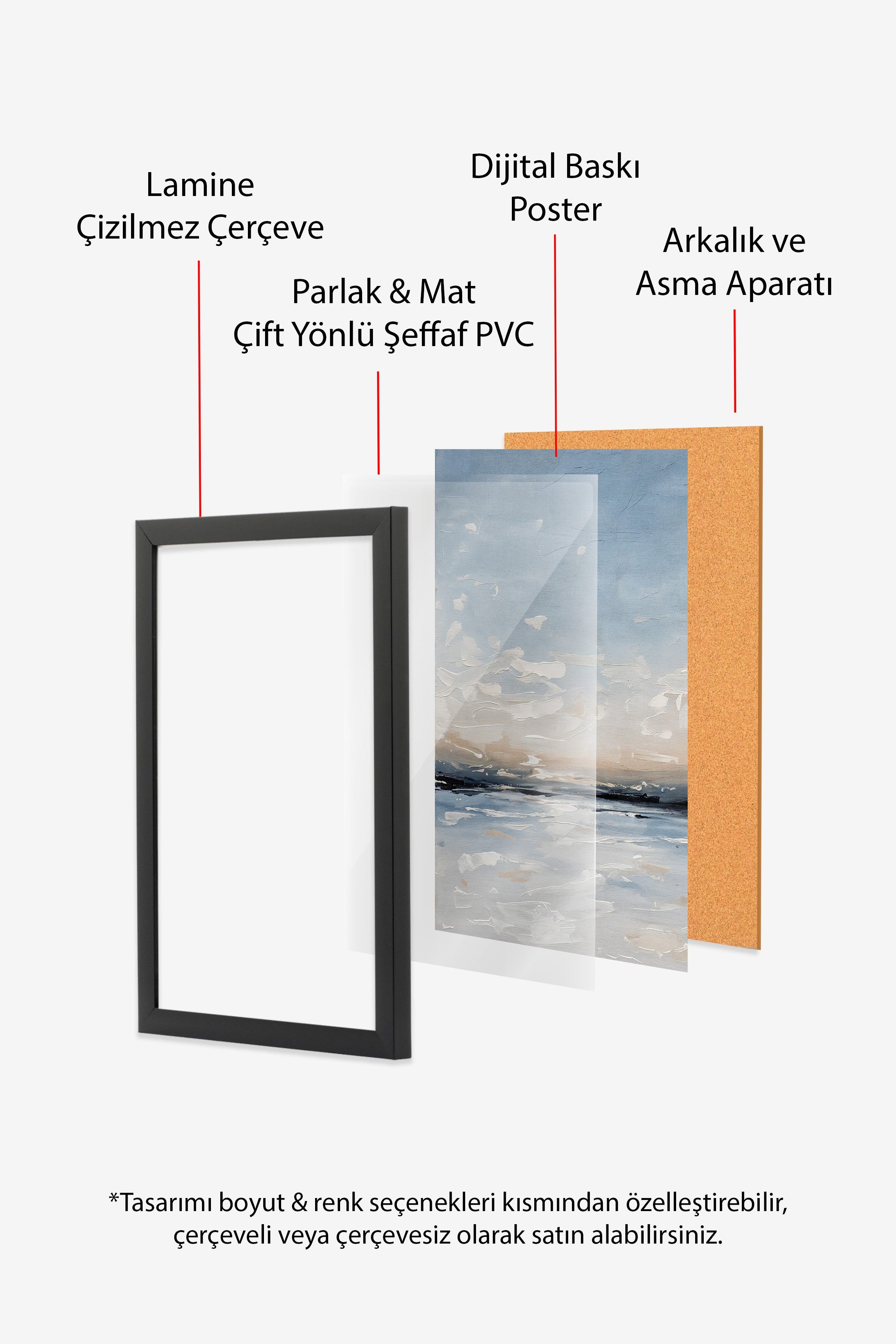 Duvar Tablosu, Siyah Çerçeveli Tablo ve Poster, Ritüel Serisi, Yağlıboya Tablo, NO:115218