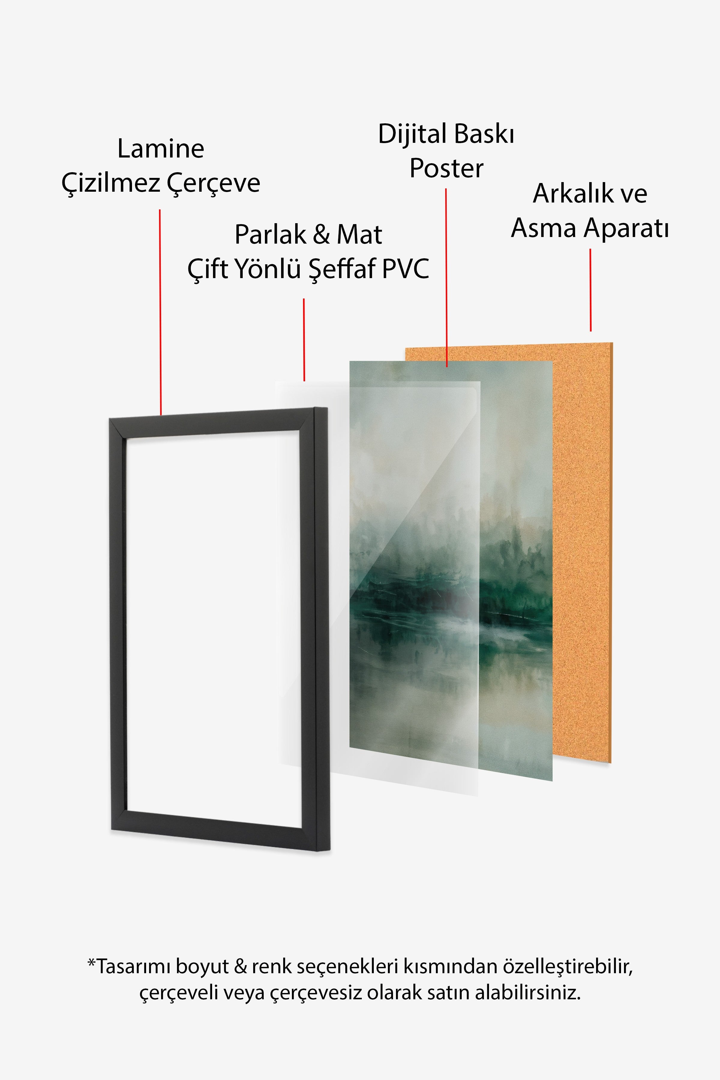 Duvar Tablosu, Siyah Çerçeveli Tablo ve Poster, Ritüel Serisi, Yağlıboya Tablo, NO:115220