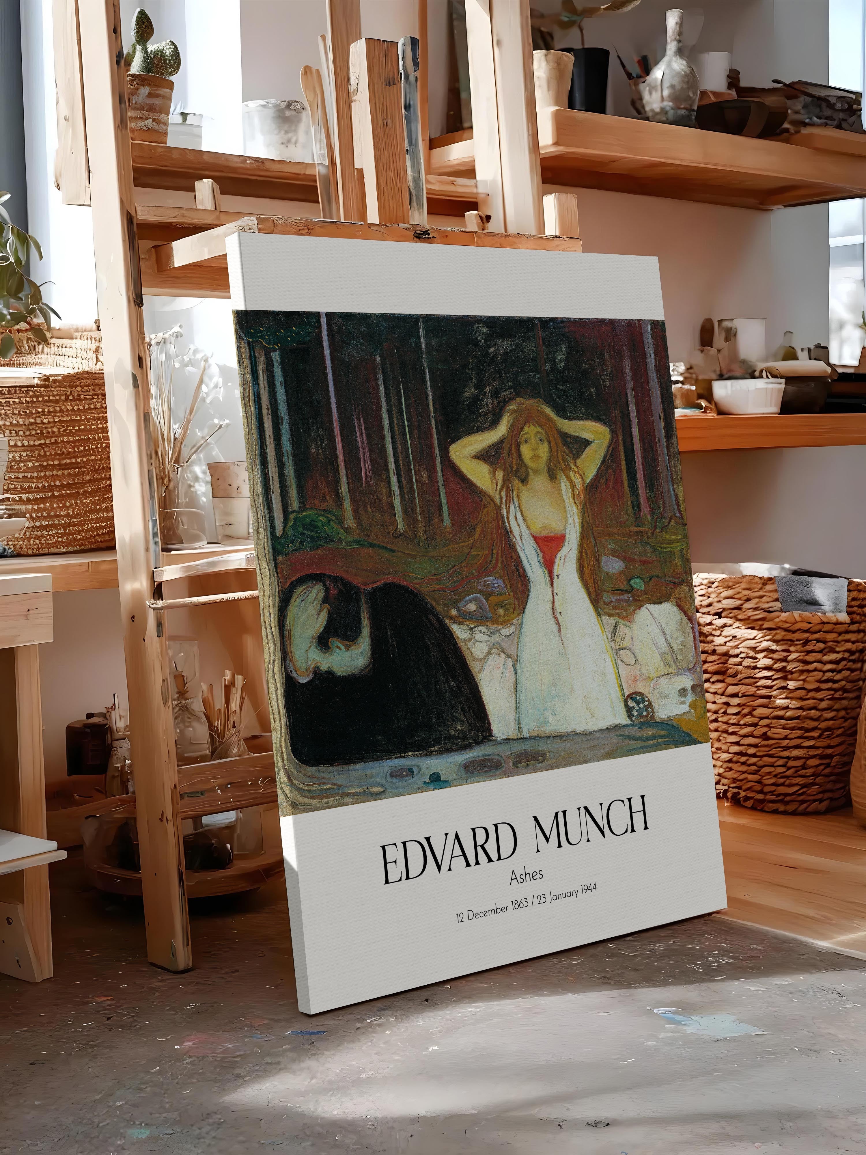 Edvard Munch - Ashes, Kanvas Tablo, Sanat Serisi NO:111706