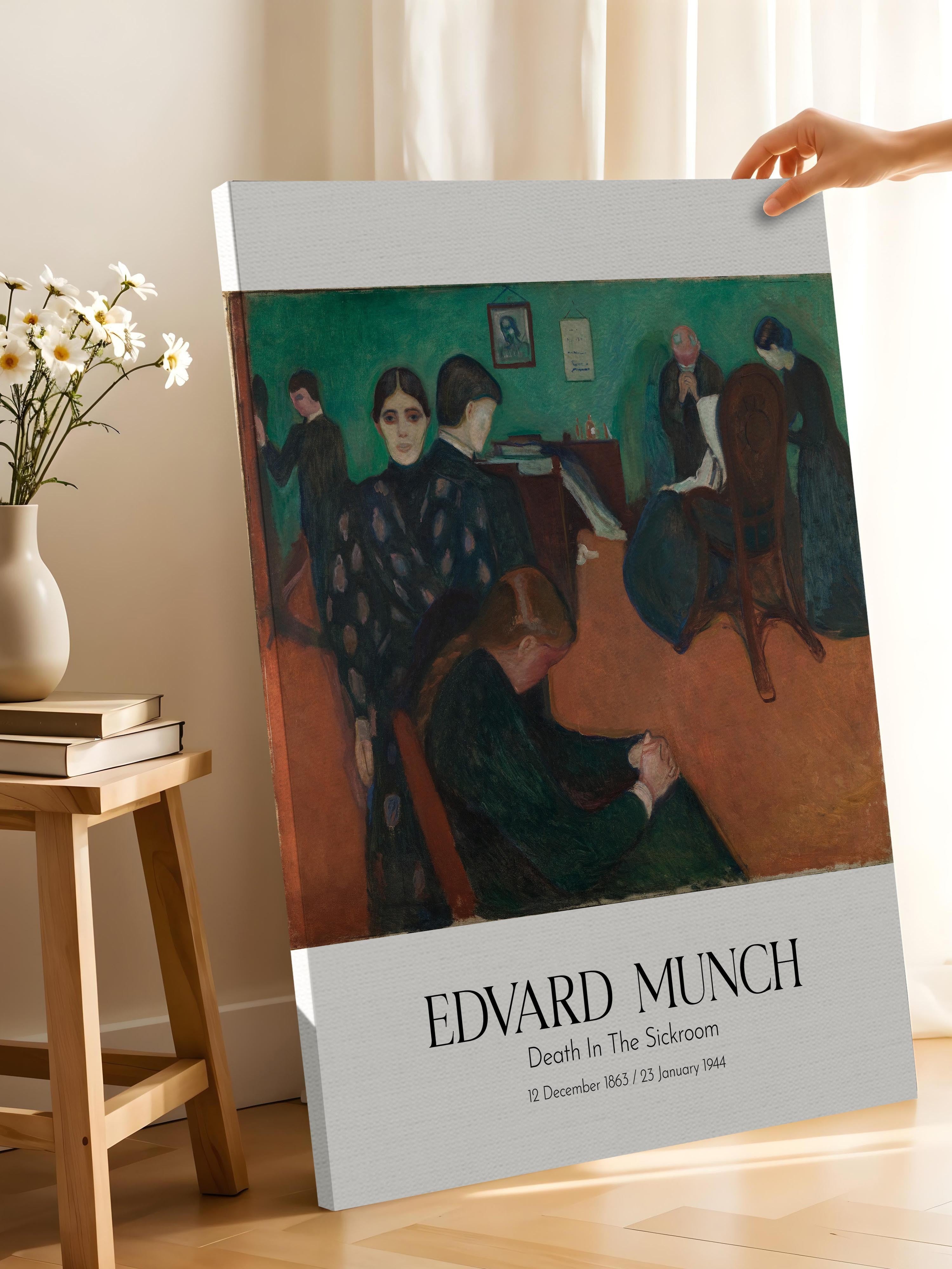 Edvard Munch - Death In The Sickroom, Kanvas Tablo, Sanat Serisi NO:111709
