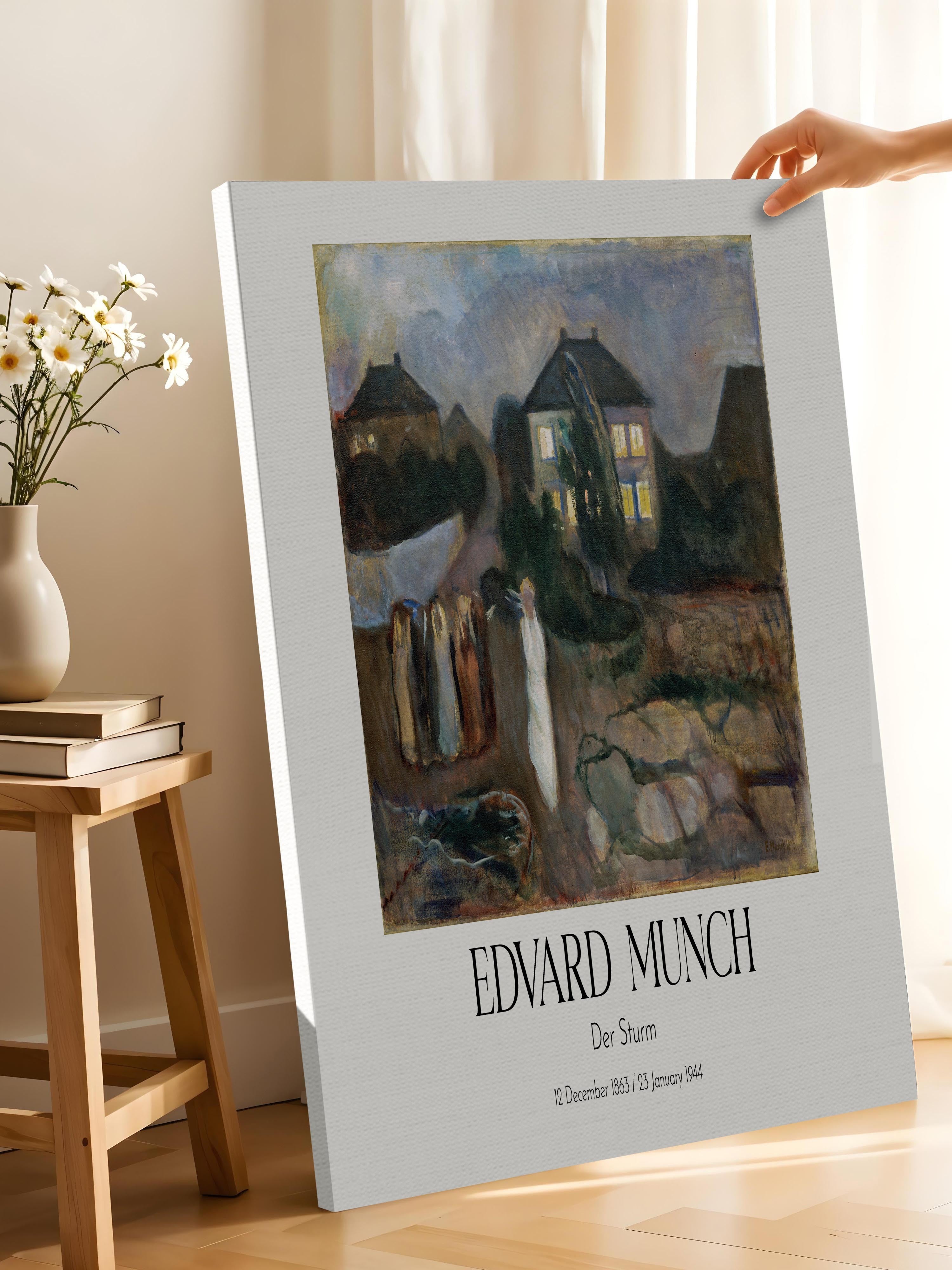 Edvard Munch - Der Sturm, Kanvas Tablo, Sanat Serisi NO:111739