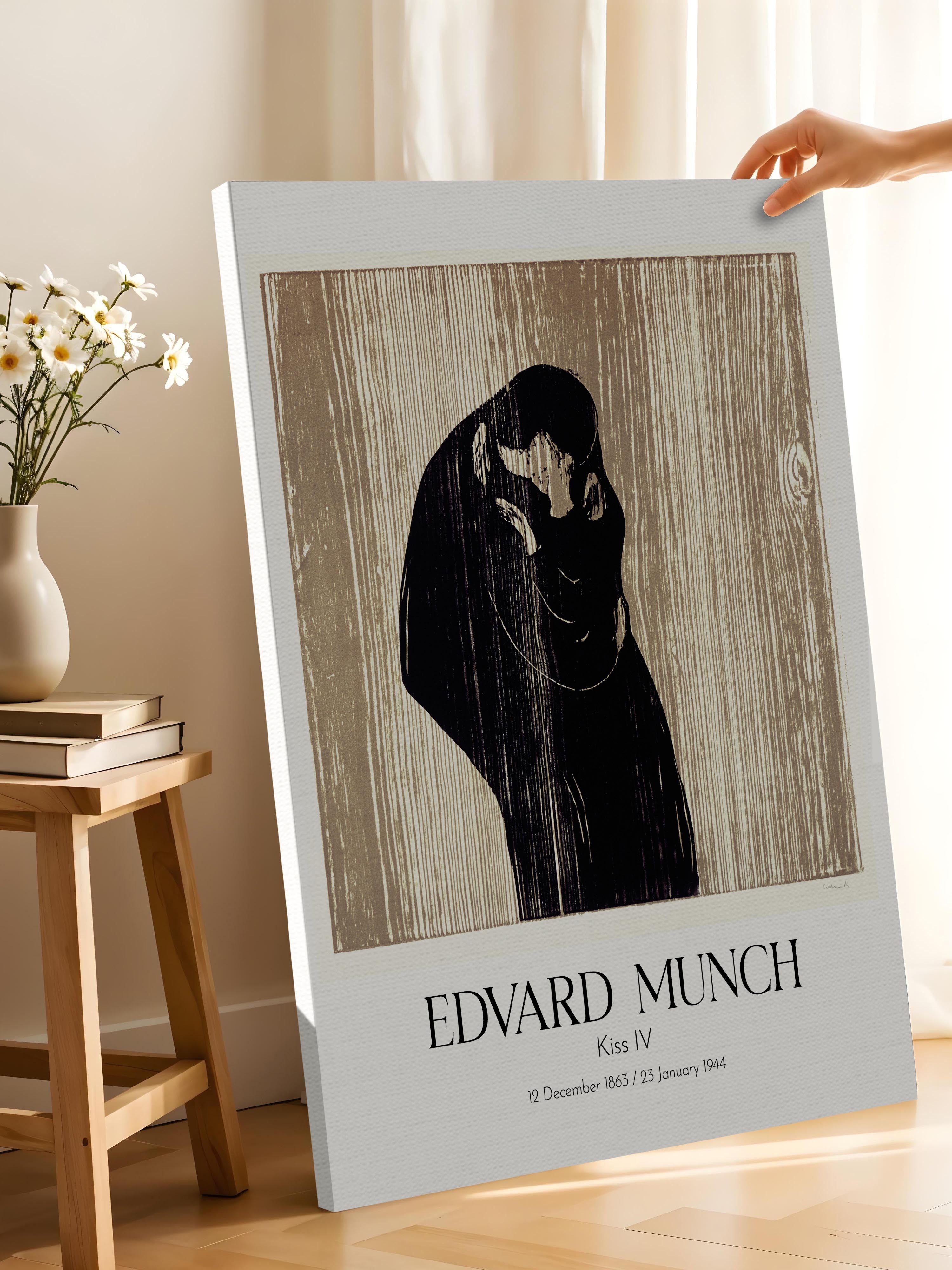 Edvard Munch - Kiss Iv, Kanvas Tablo, Sanat Serisi NO:111714