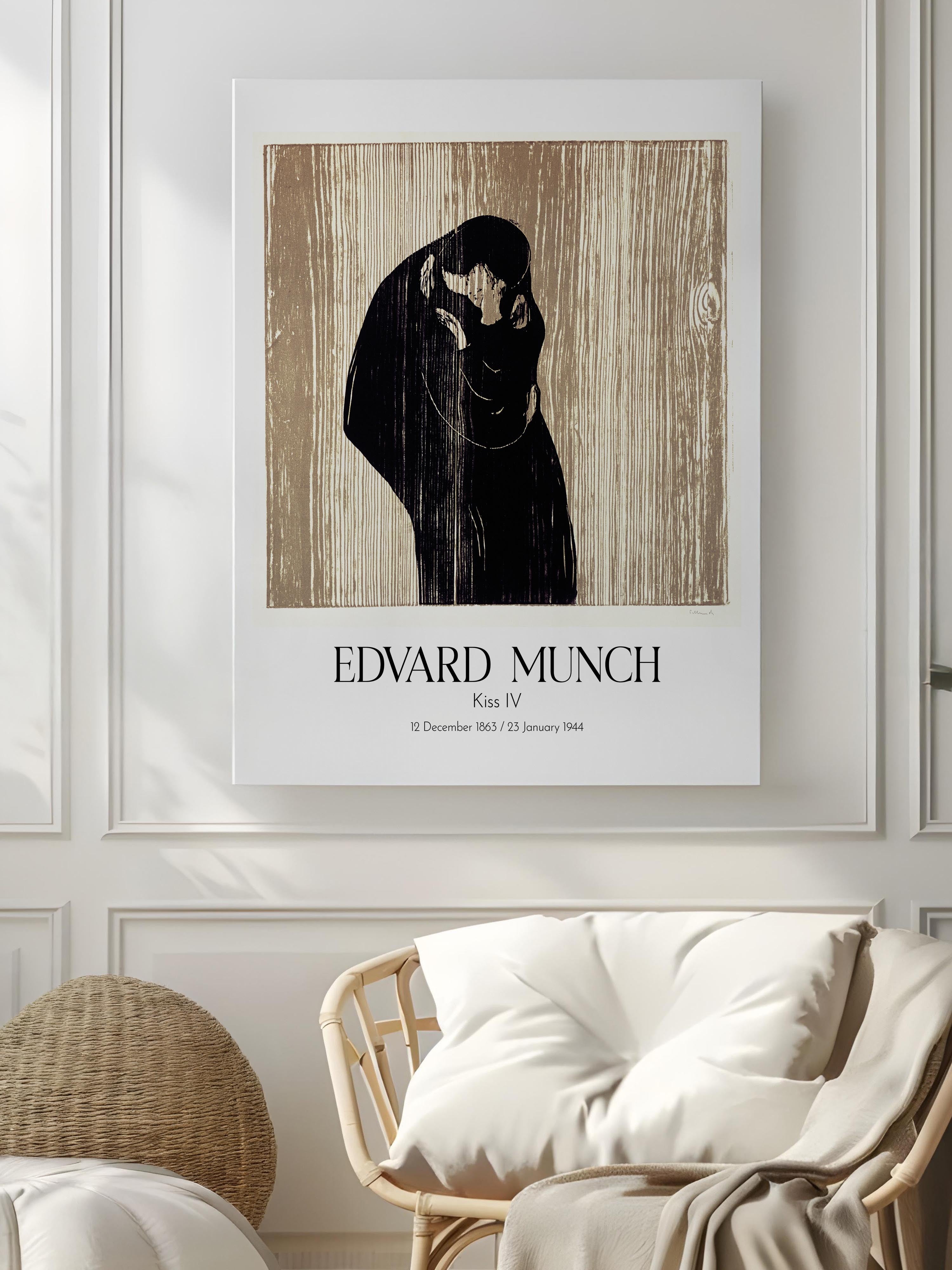 Edvard Munch - Kiss Iv, Kanvas Tablo, Sanat Serisi NO:111714