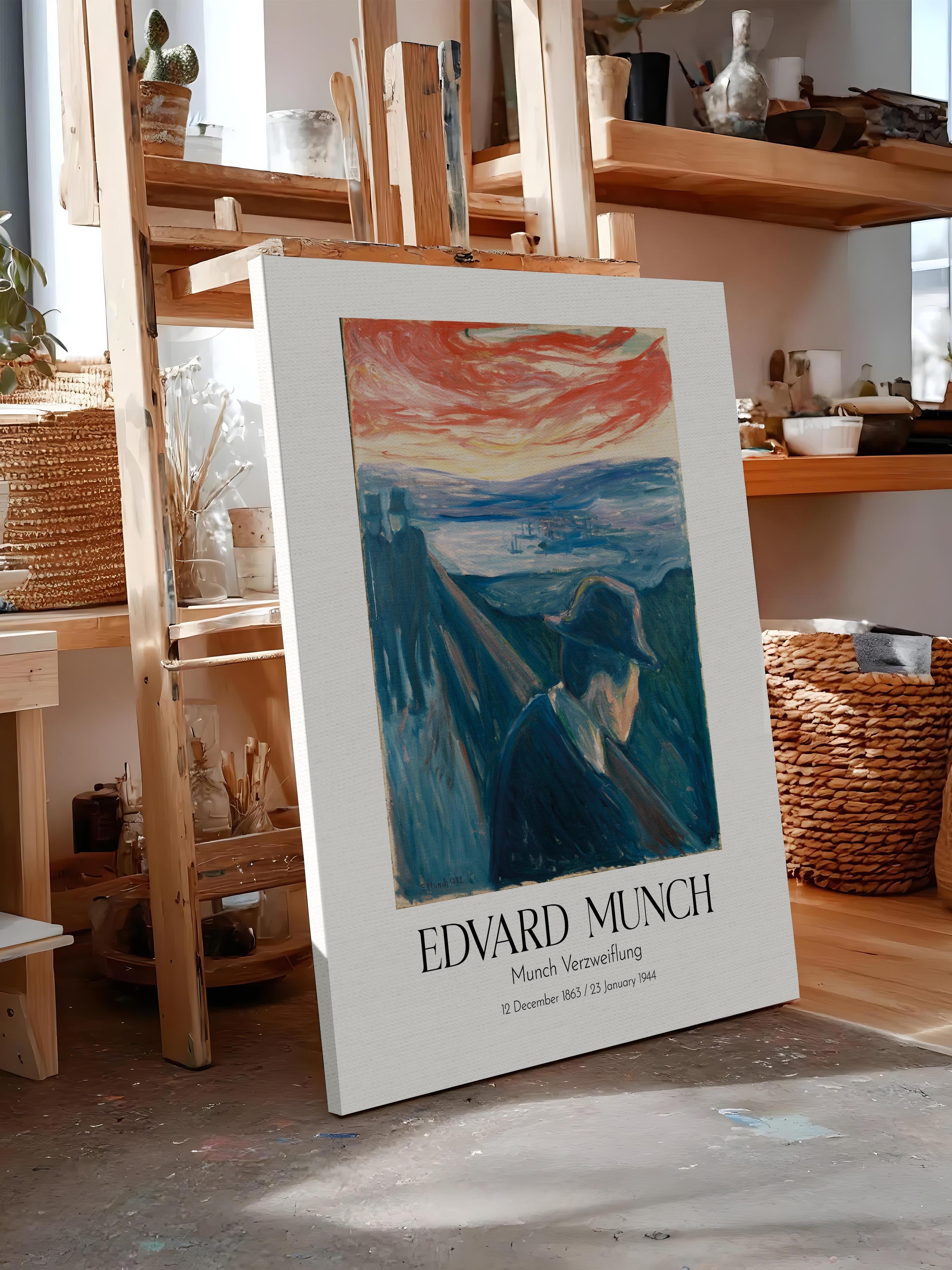 Edvard Munch - Munch Verzweiflung, Kanvas Tablo, Sanat Serisi NO:111733