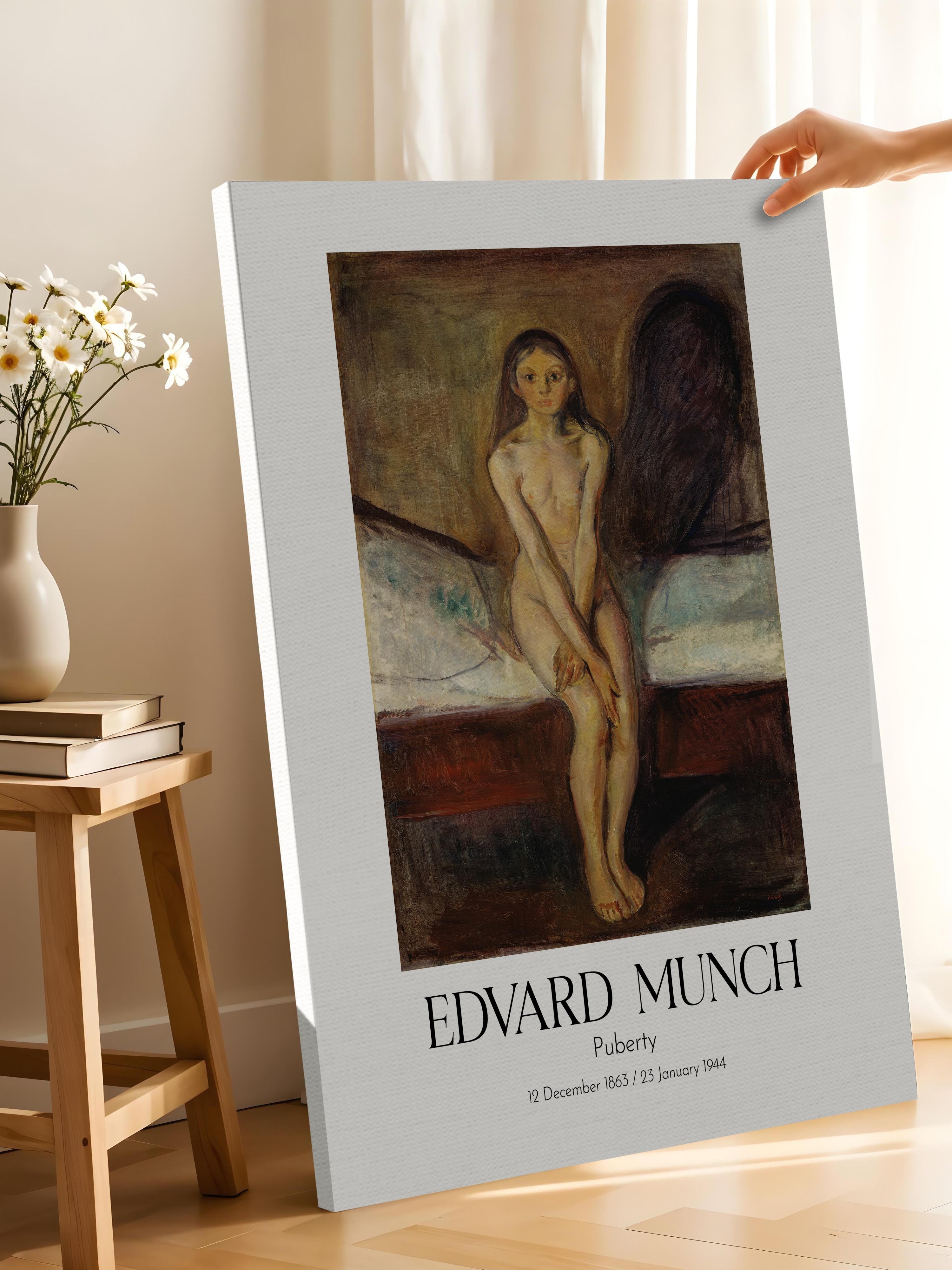 Edvard Munch - Puberty, Kanvas Tablo, Sanat Serisi NO:111717