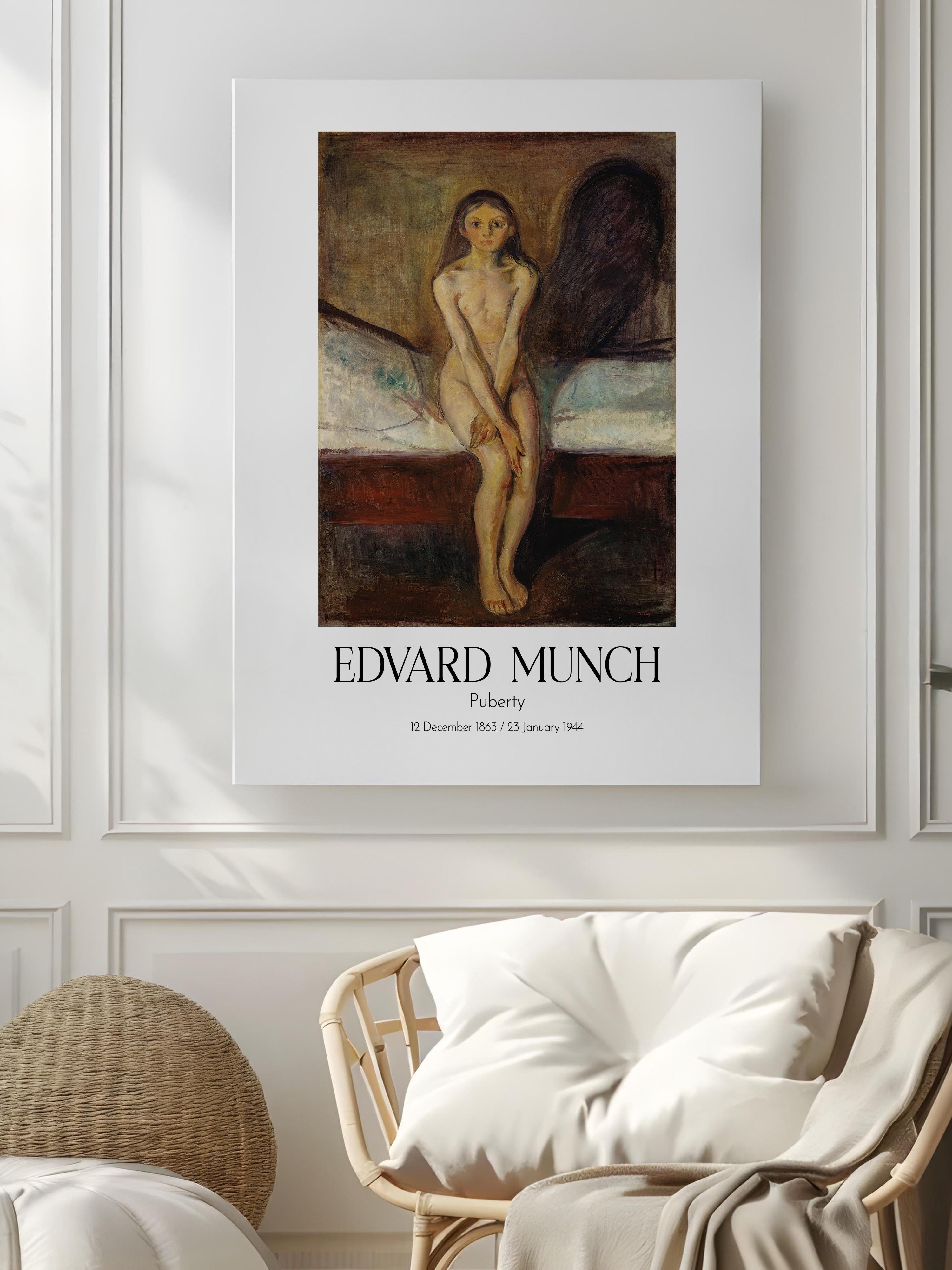 Edvard Munch - Puberty, Kanvas Tablo, Sanat Serisi NO:111717