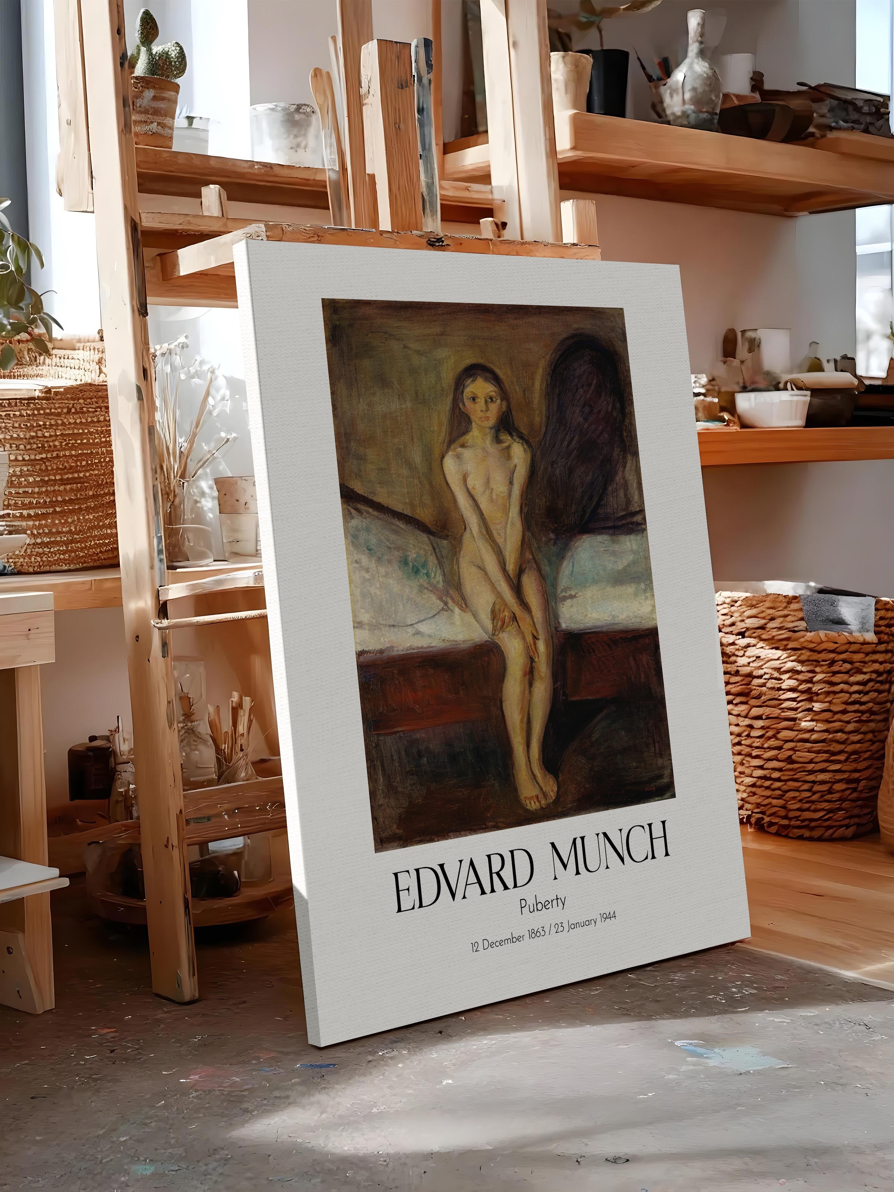 Edvard Munch - Puberty, Kanvas Tablo, Sanat Serisi NO:111717