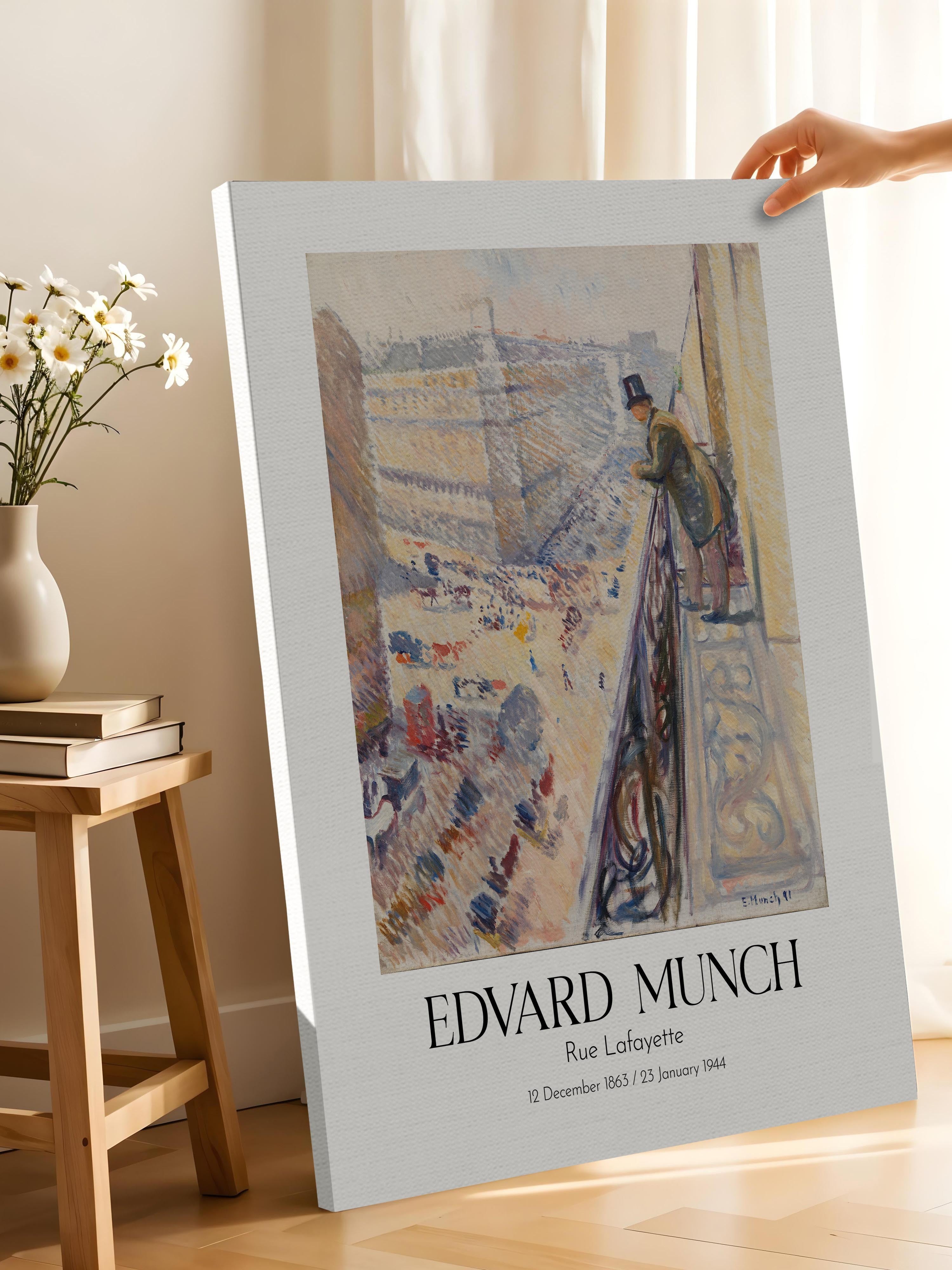 Edvard Munch - Rue Lafayette, Kanvas Tablo, Sanat Serisi NO:111718