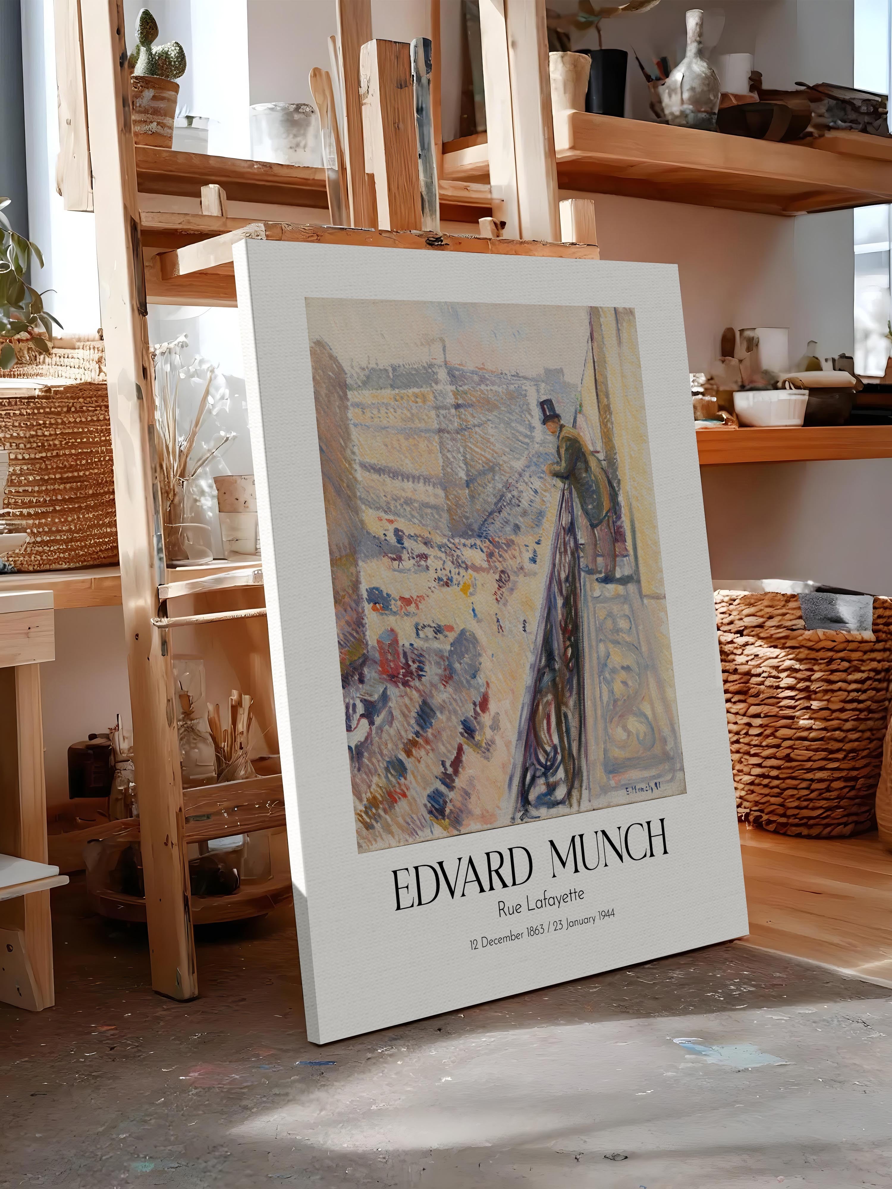 Edvard Munch - Rue Lafayette, Kanvas Tablo, Sanat Serisi NO:111718
