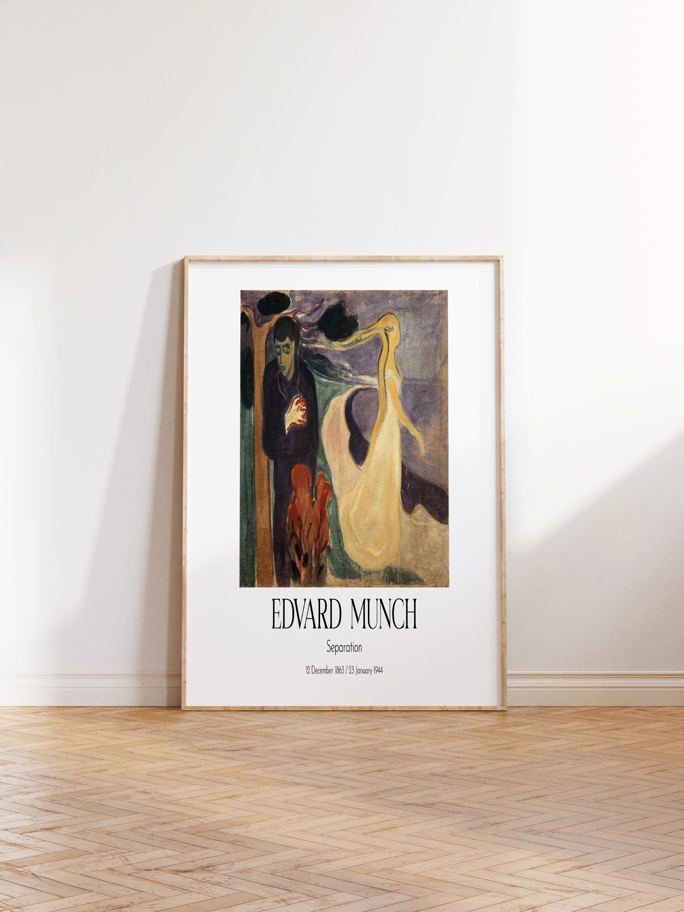 Edvard Munch - Separation, Ahşap Çerçeveli Tablo, Sanat Serisi NO:111742