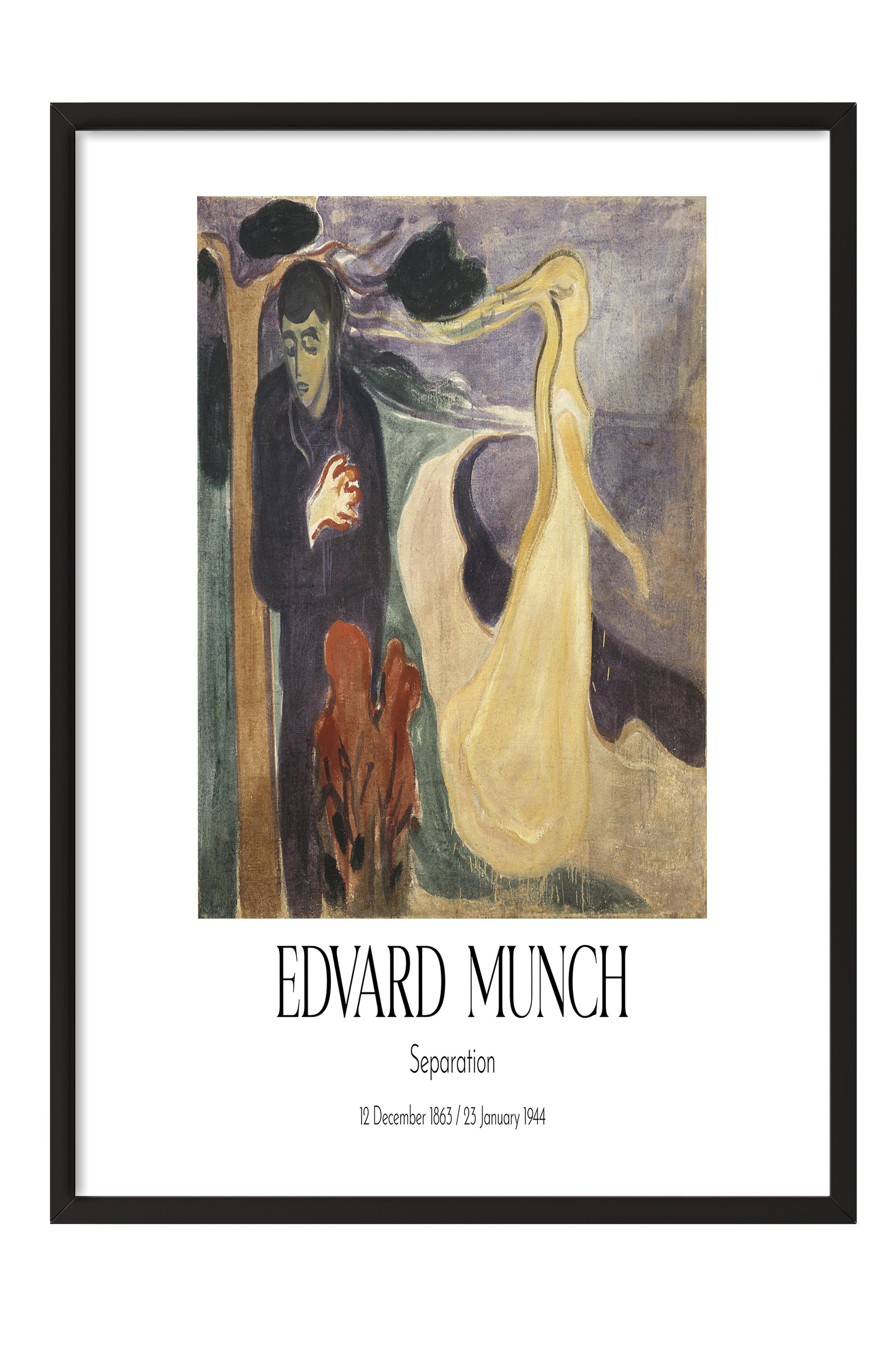Edvard Munch - Separation, Siyah Çerçeveli Tablo, Sanat Serisi NO:111742