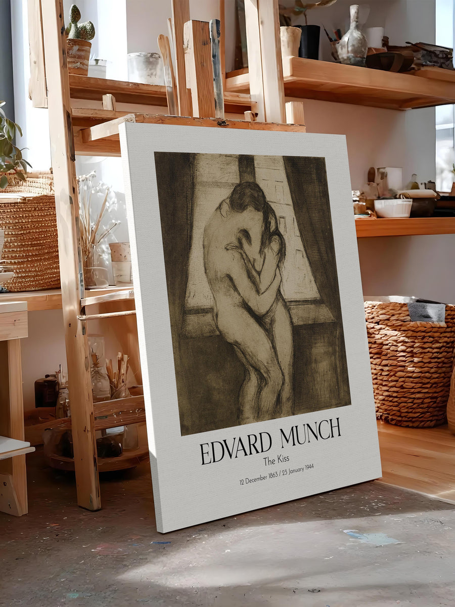 Edvard Munch - The Kiss (2), Kanvas Tablo, Sanat Serisi NO:111726