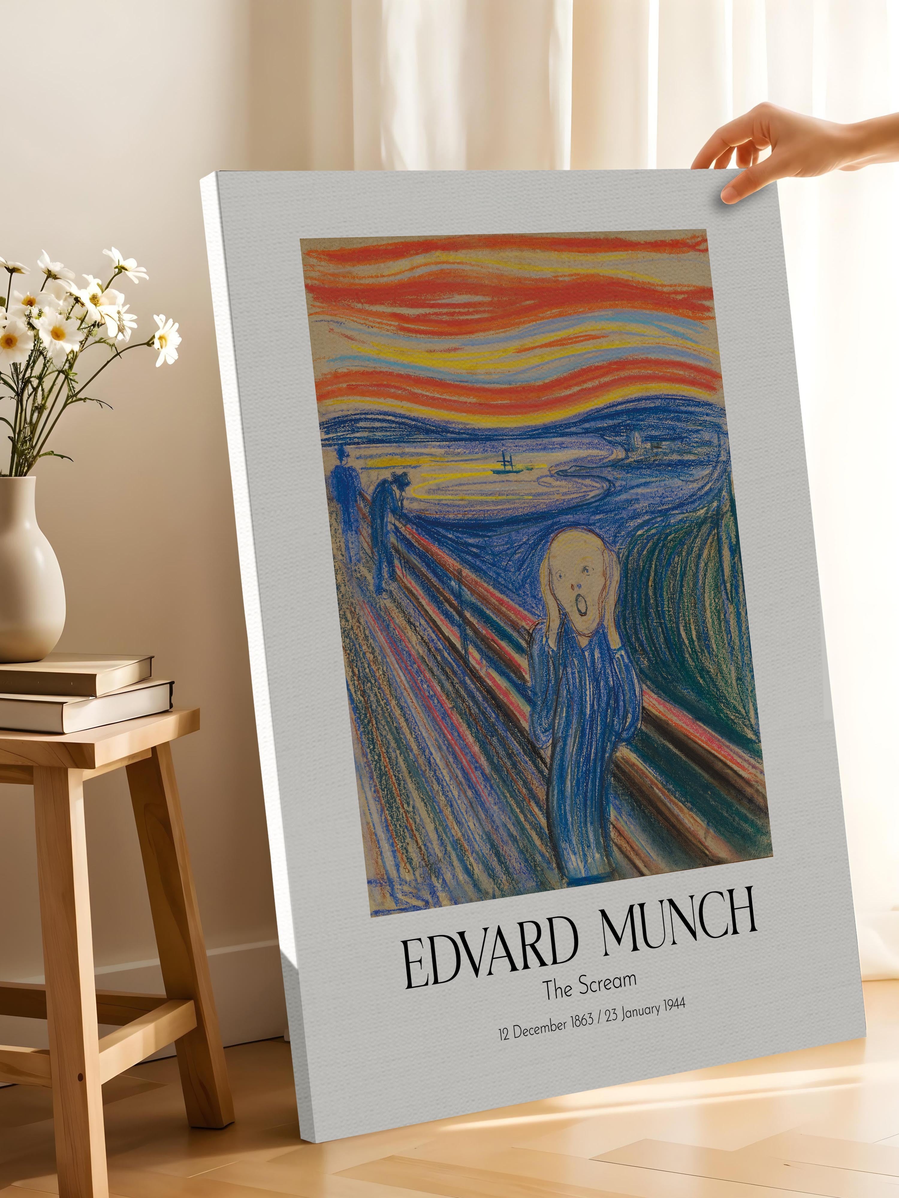 Edvard Munch - The Scream, Kanvas Tablo, Sanat Serisi NO:111728