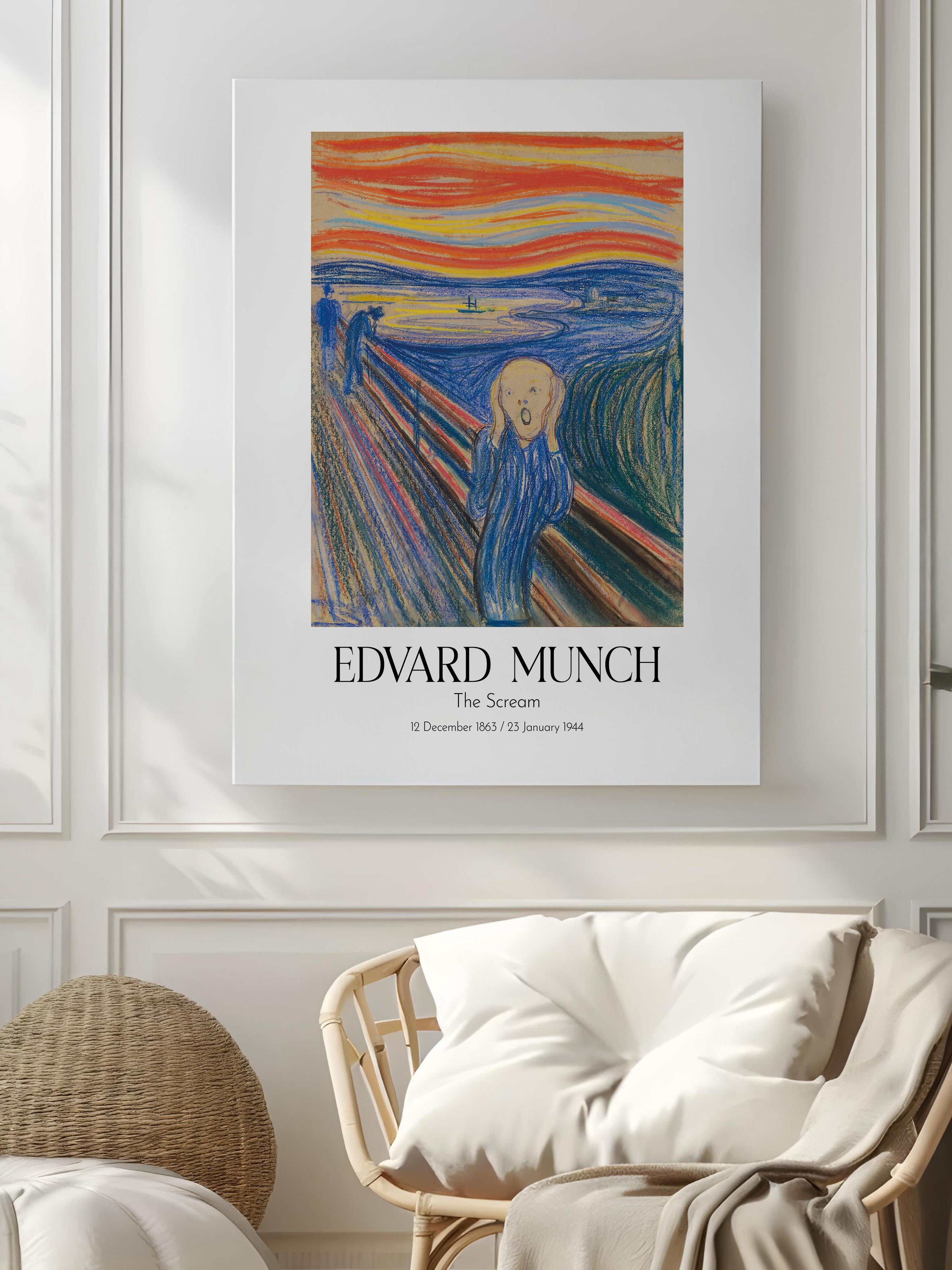 Edvard Munch - The Scream, Kanvas Tablo, Sanat Serisi NO:111728