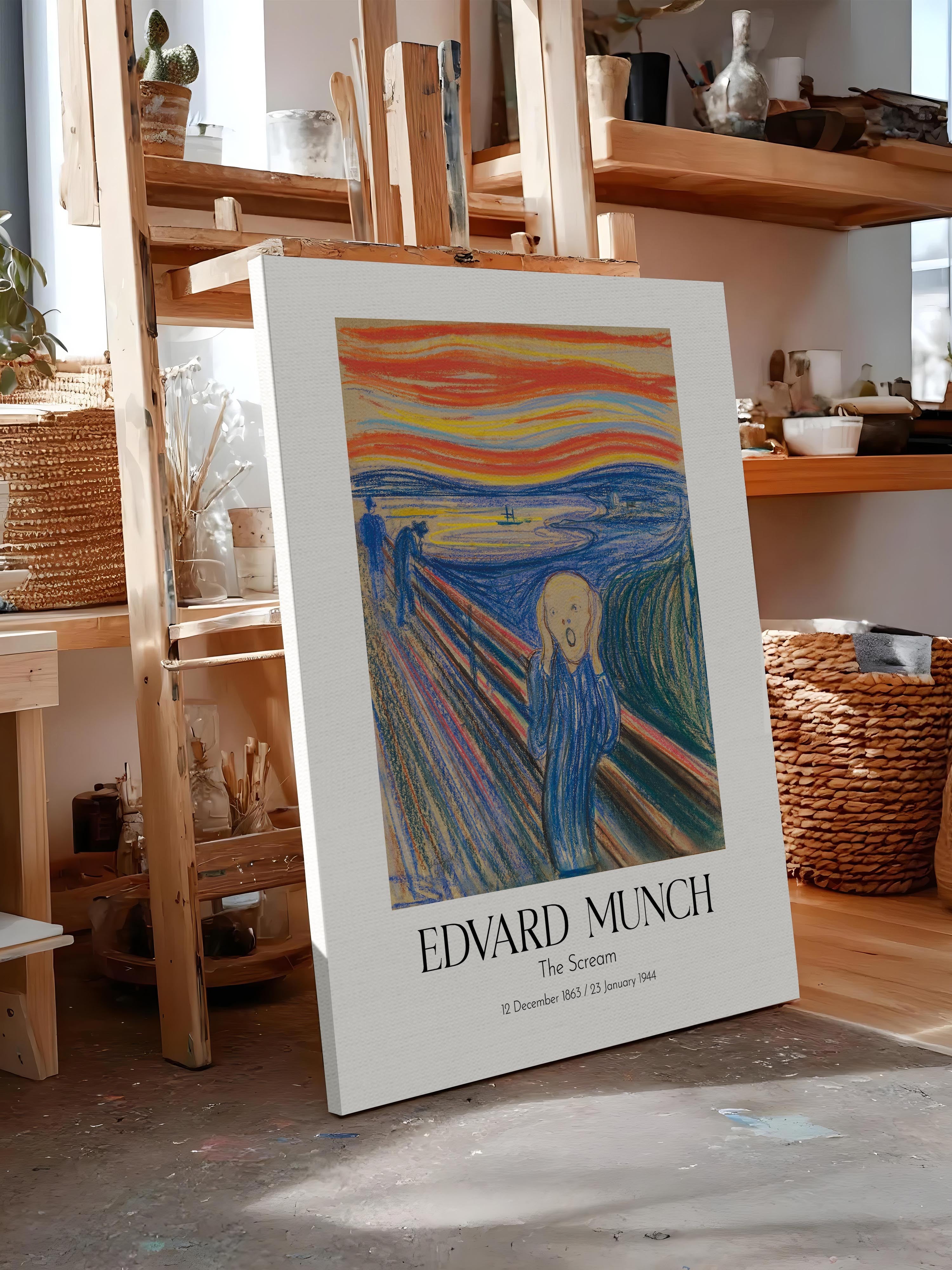 Edvard Munch - The Scream, Kanvas Tablo, Sanat Serisi NO:111728