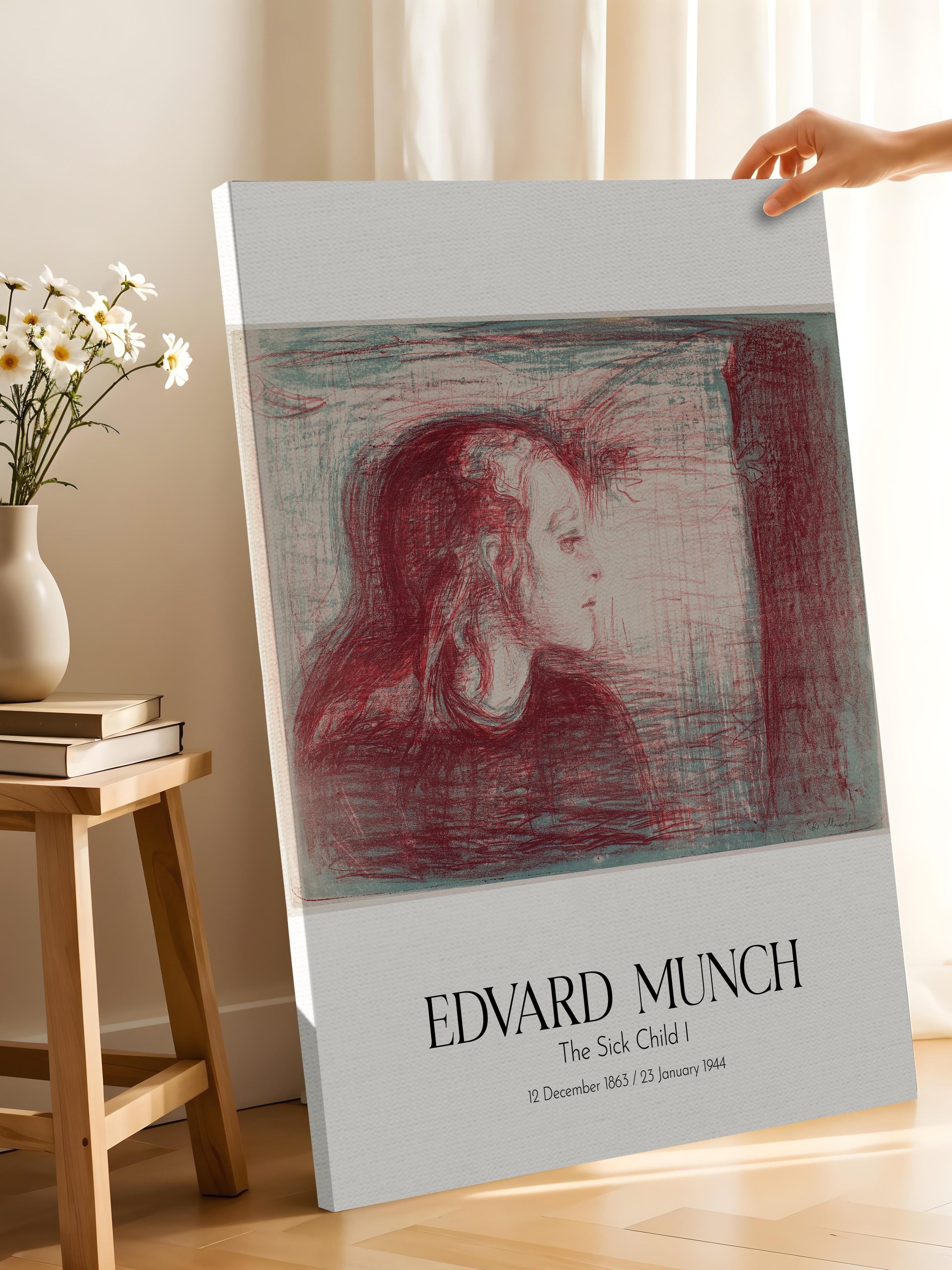 Edvard Munch - The Sick Child I, Kanvas Tablo, Sanat Serisi NO:111729