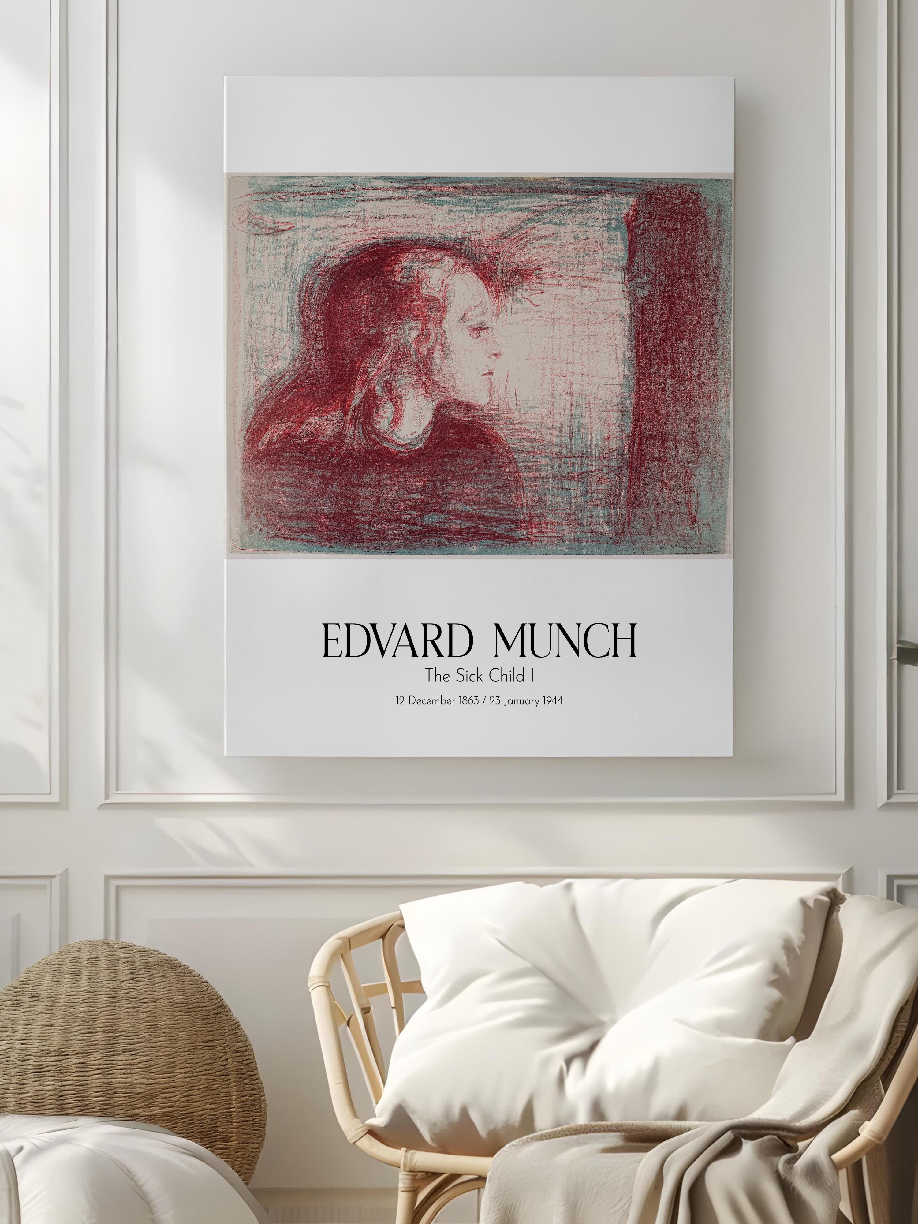 Edvard Munch - The Sick Child I, Kanvas Tablo, Sanat Serisi NO:111729