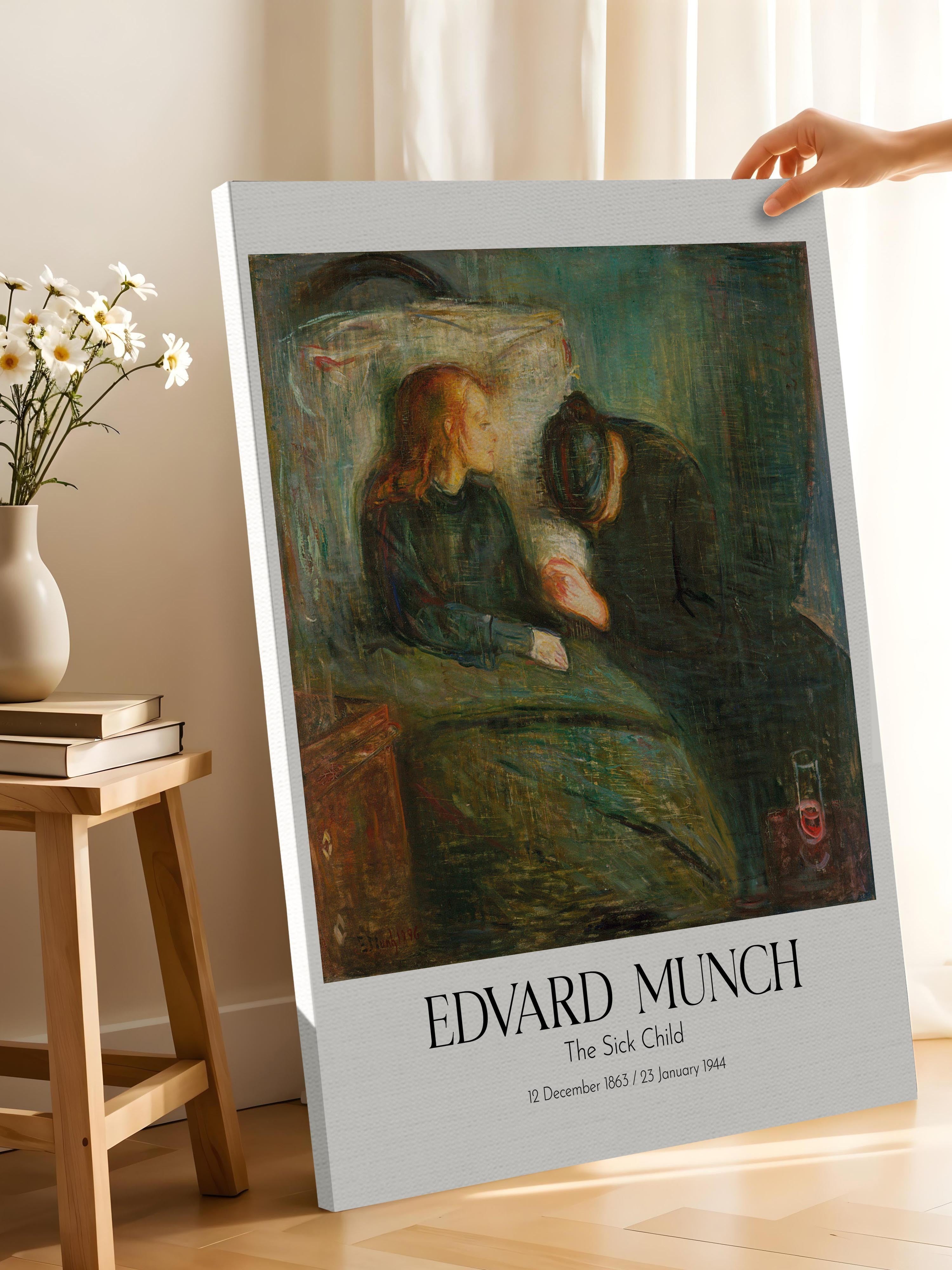 Edvard Munch - The Sick Child, Kanvas Tablo, Sanat Serisi NO:111730