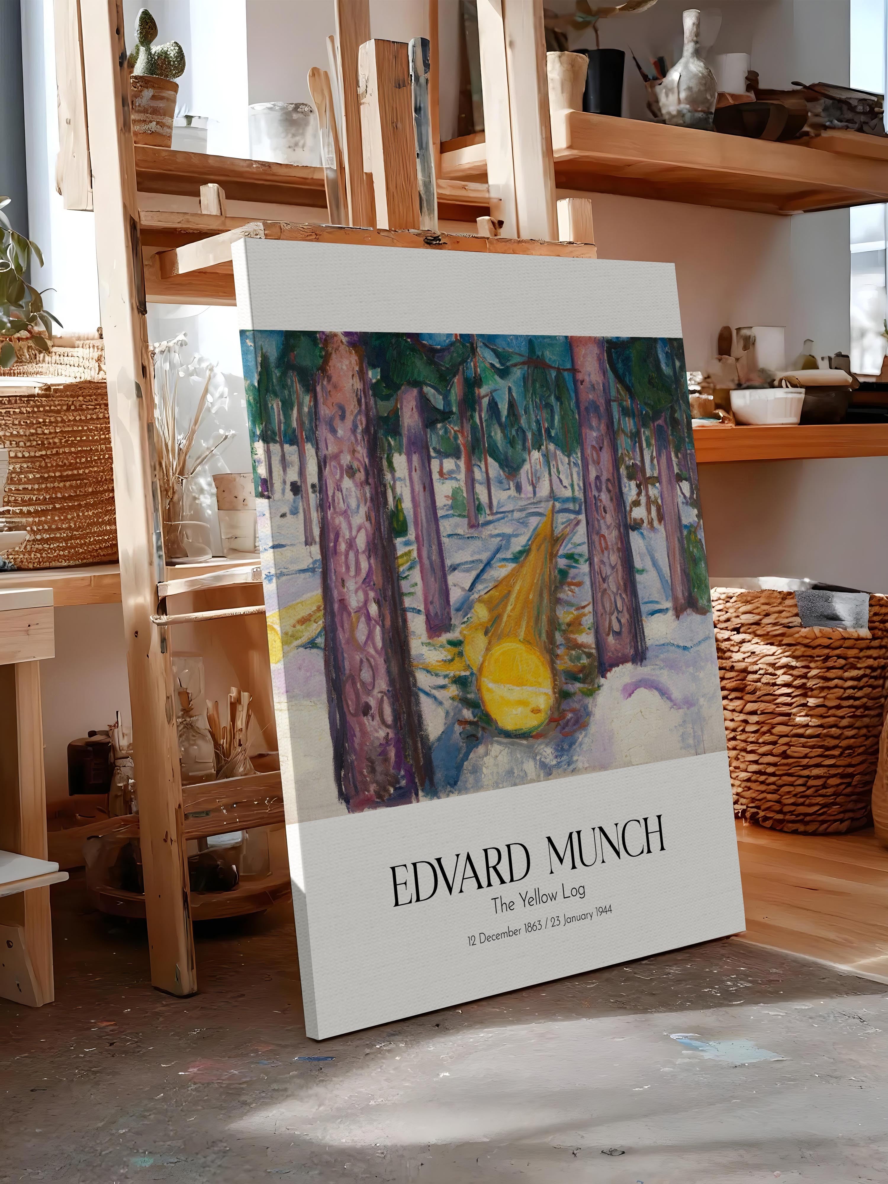 Edvard Munch - The Yellow Log, Kanvas Tablo, Sanat Serisi NO:111731