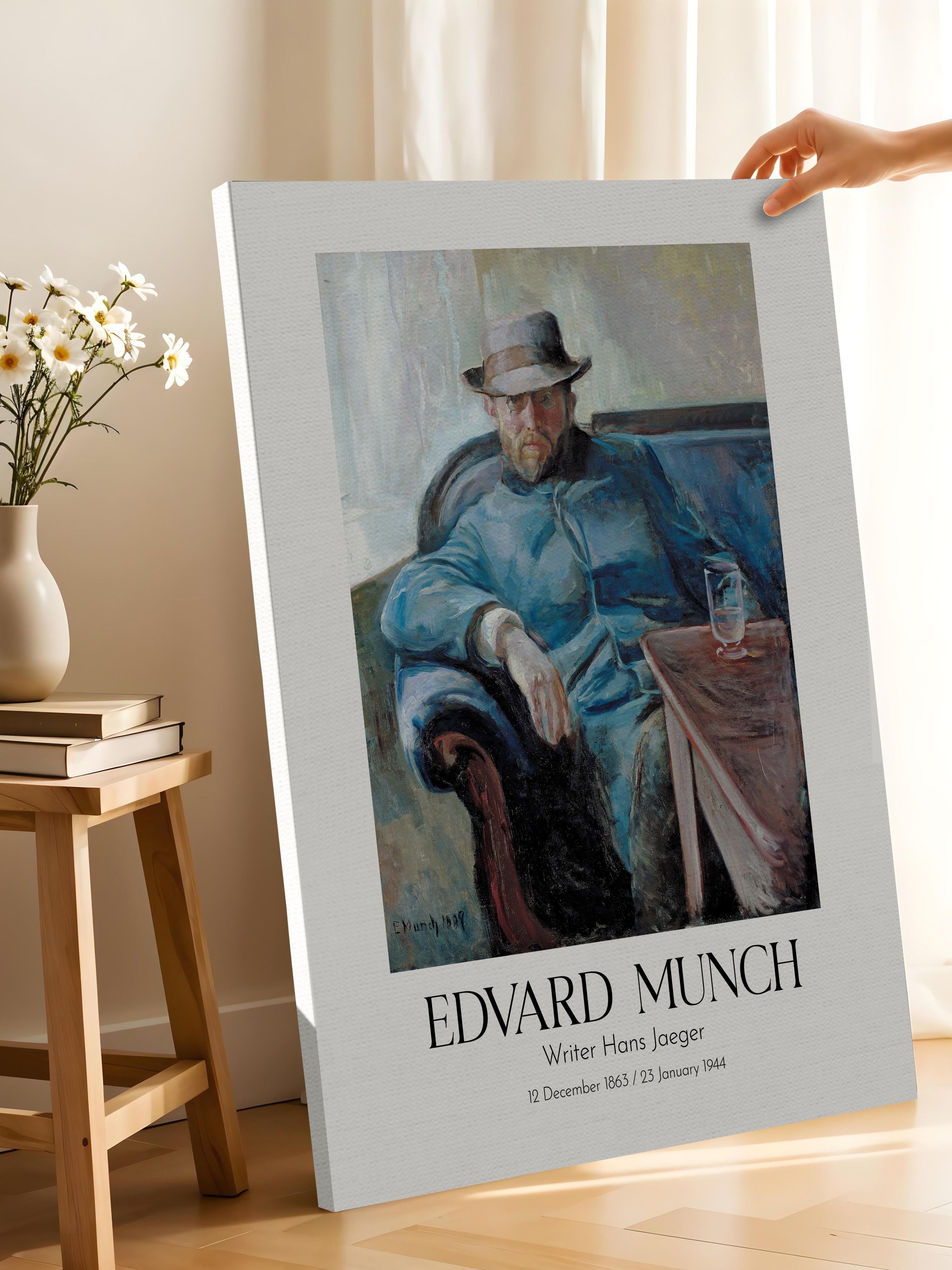 Edvard Munch - Writer Hans Jaeger, Kanvas Tablo, Sanat Serisi NO:111736